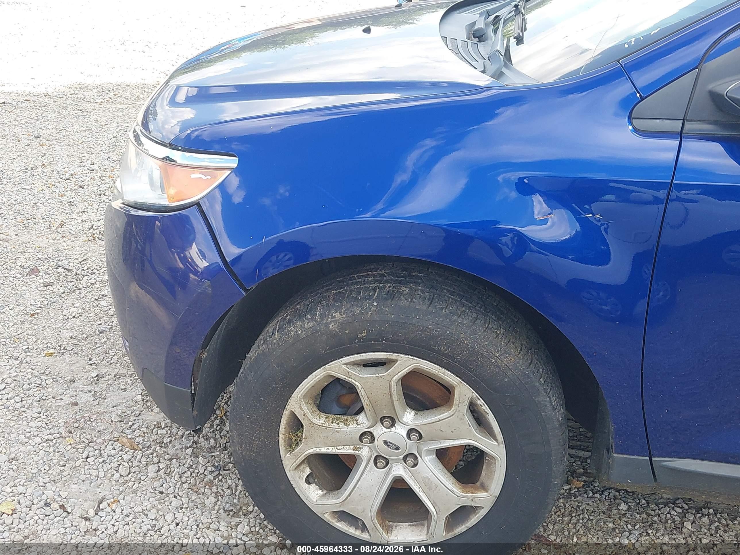 2014 Ford Edge Sel Blue vin: 2FMDK4JC4EBA37792