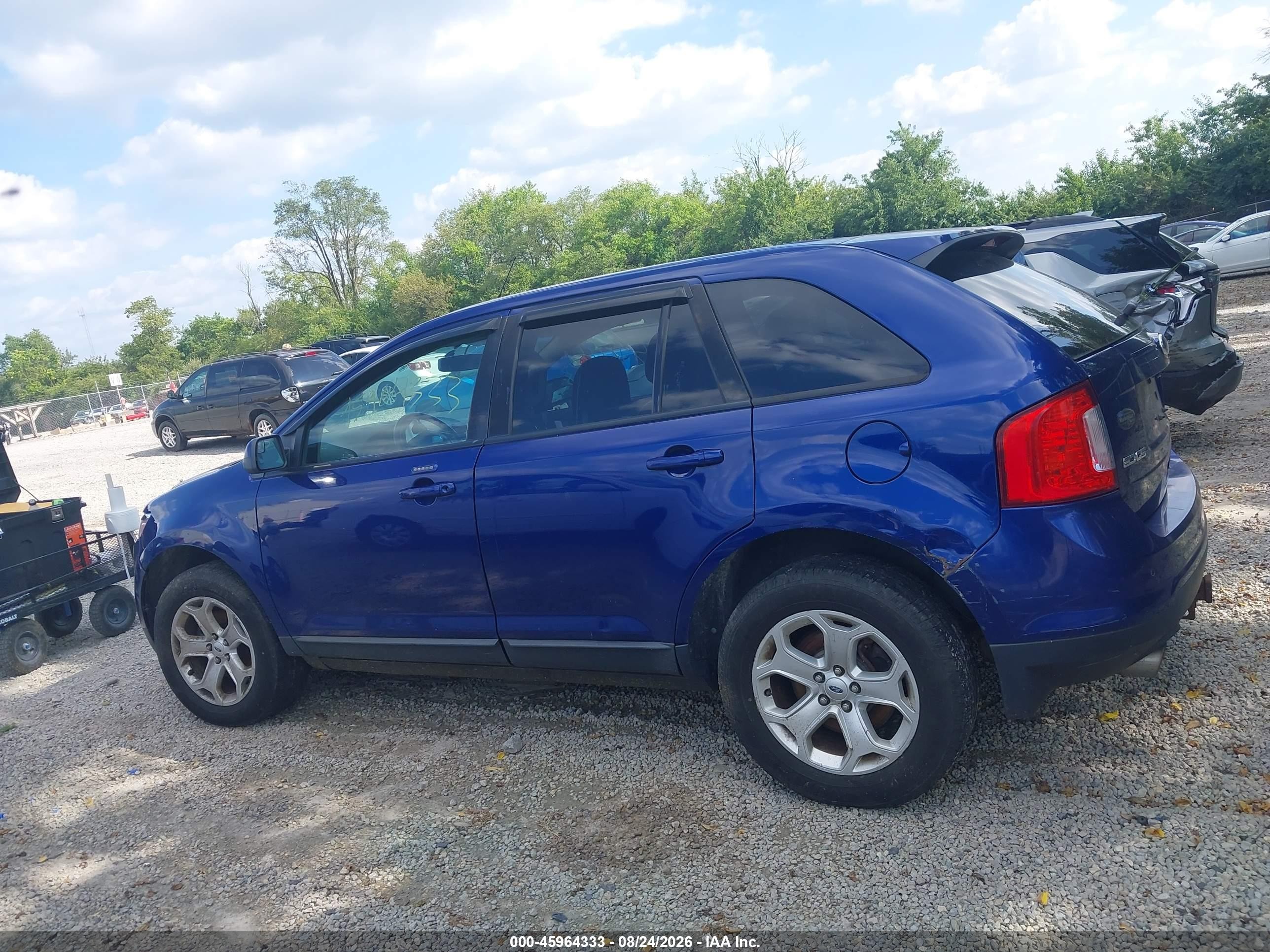 2014 Ford Edge Sel Blue vin: 2FMDK4JC4EBA37792
