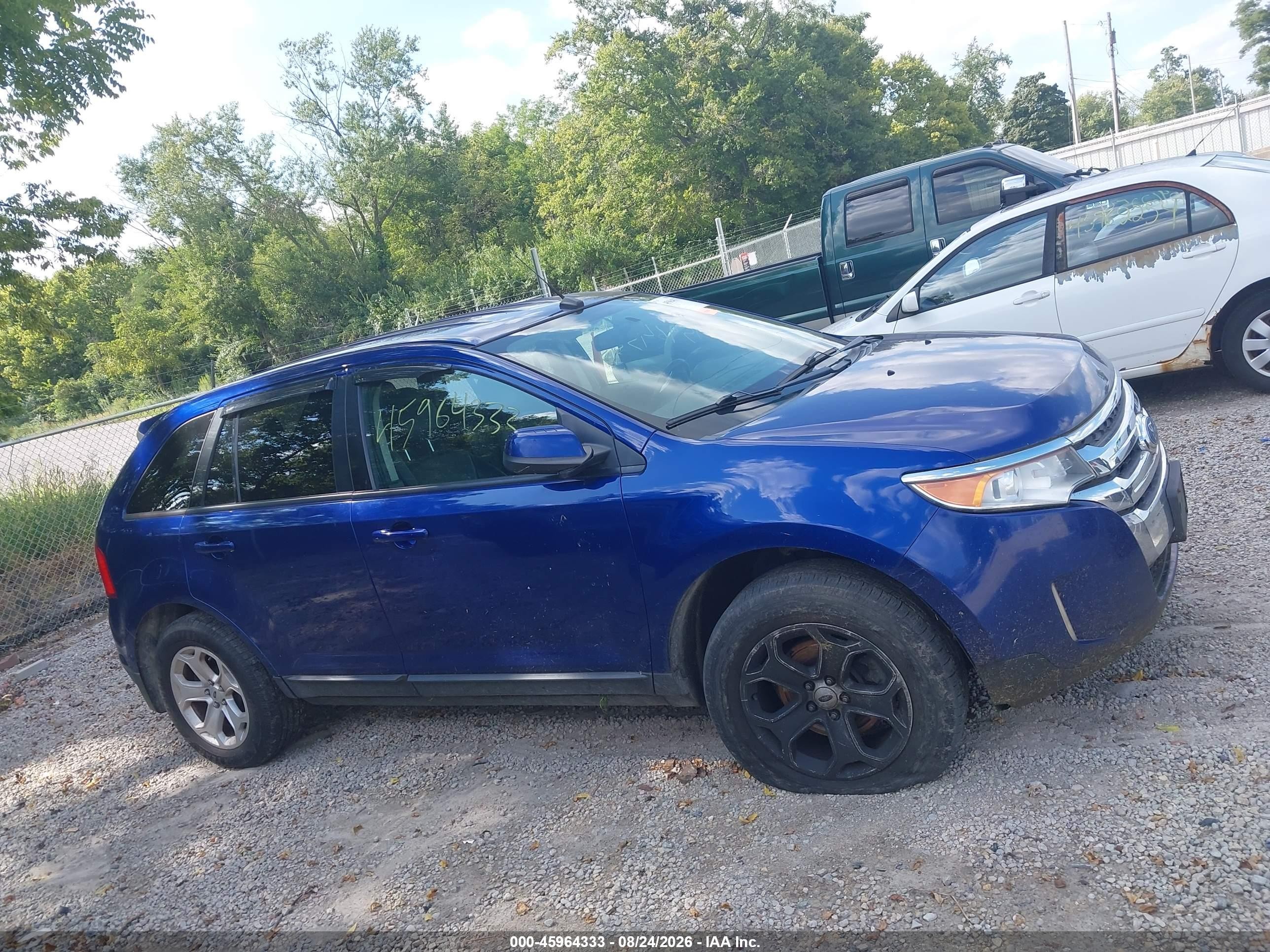 2014 Ford Edge Sel Blue vin: 2FMDK4JC4EBA37792