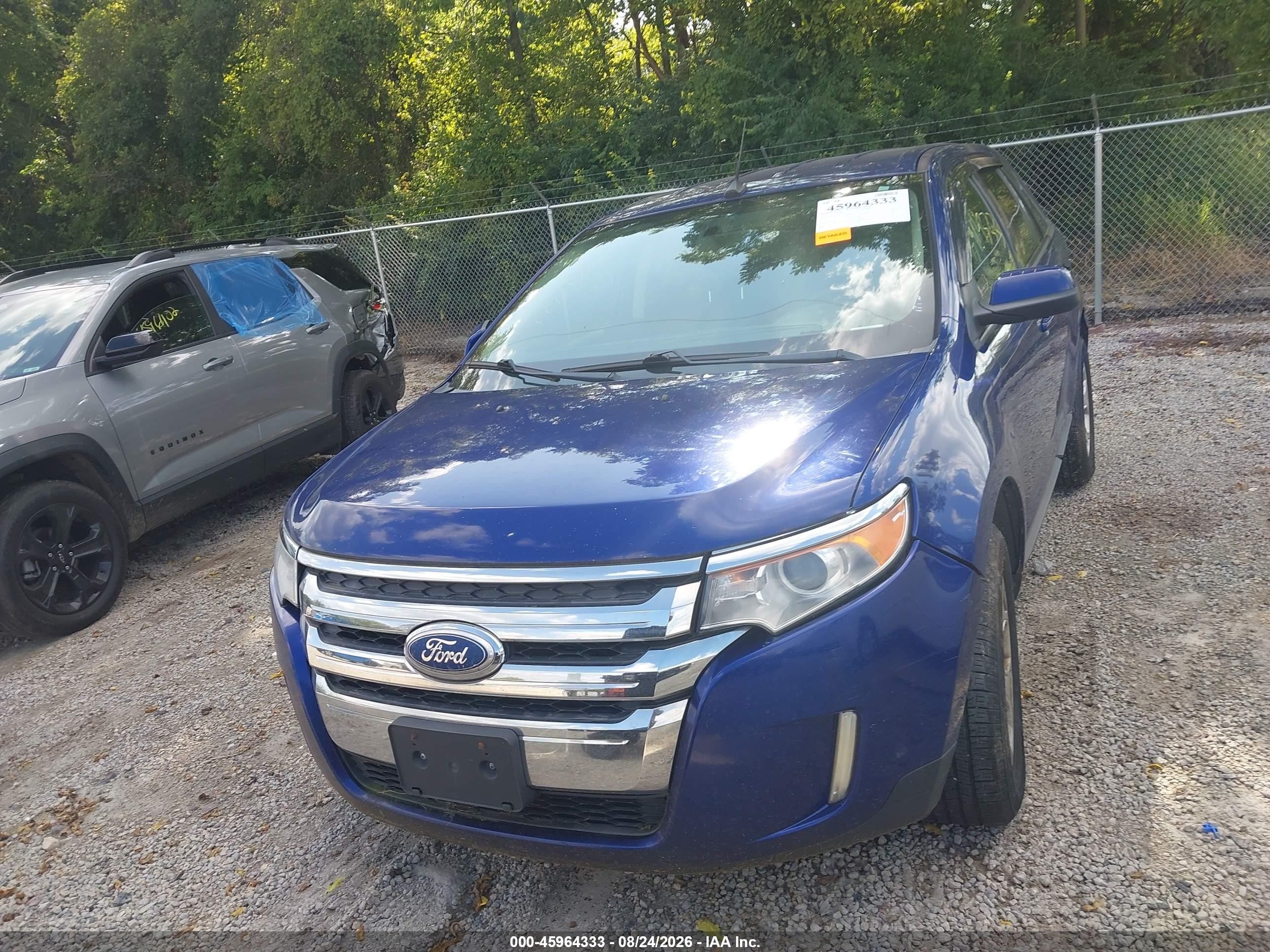 2014 Ford Edge Sel Blue vin: 2FMDK4JC4EBA37792