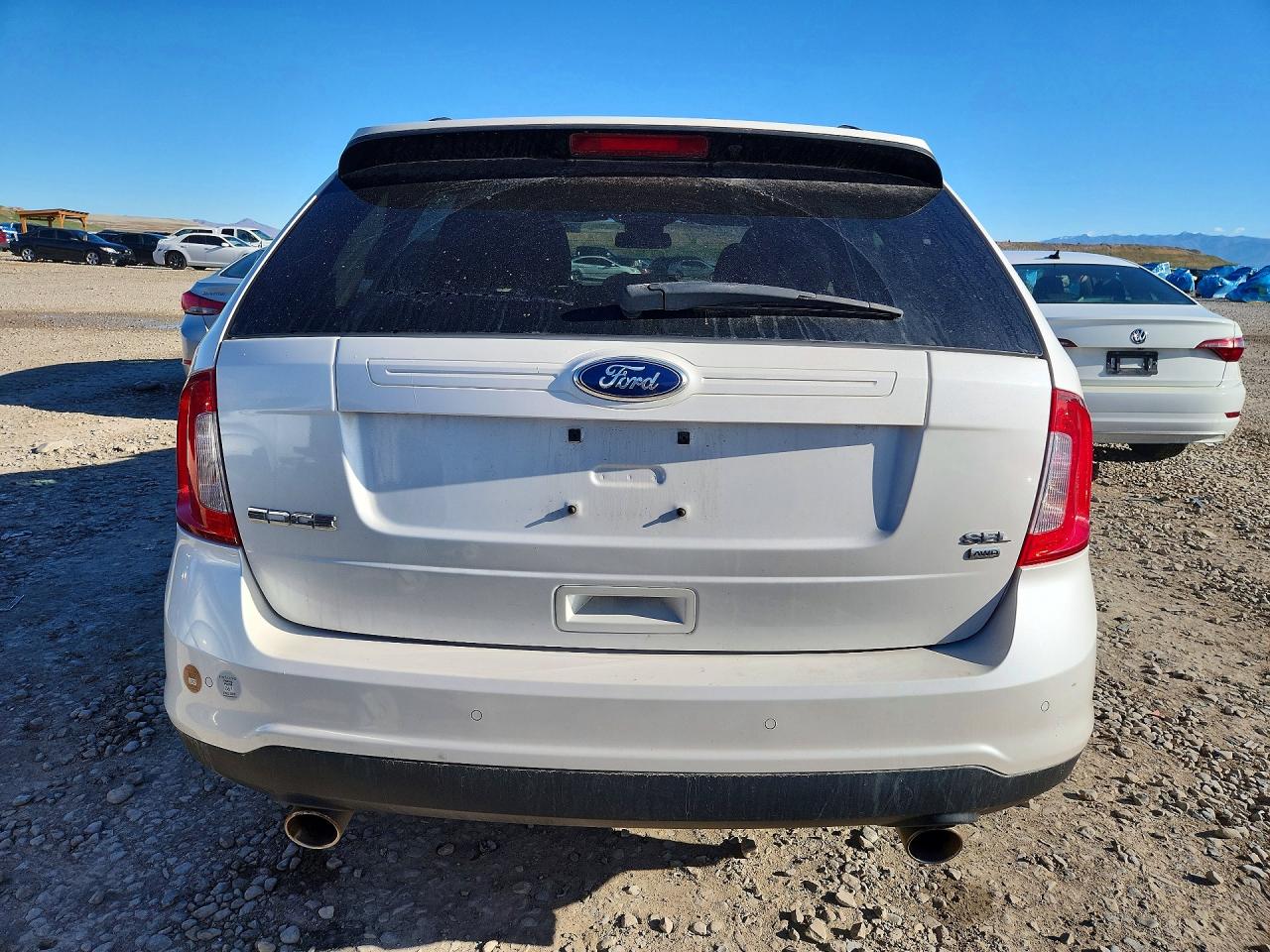 2014 Ford Edge Sel White vin: 2FMDK4JC4EBA79203