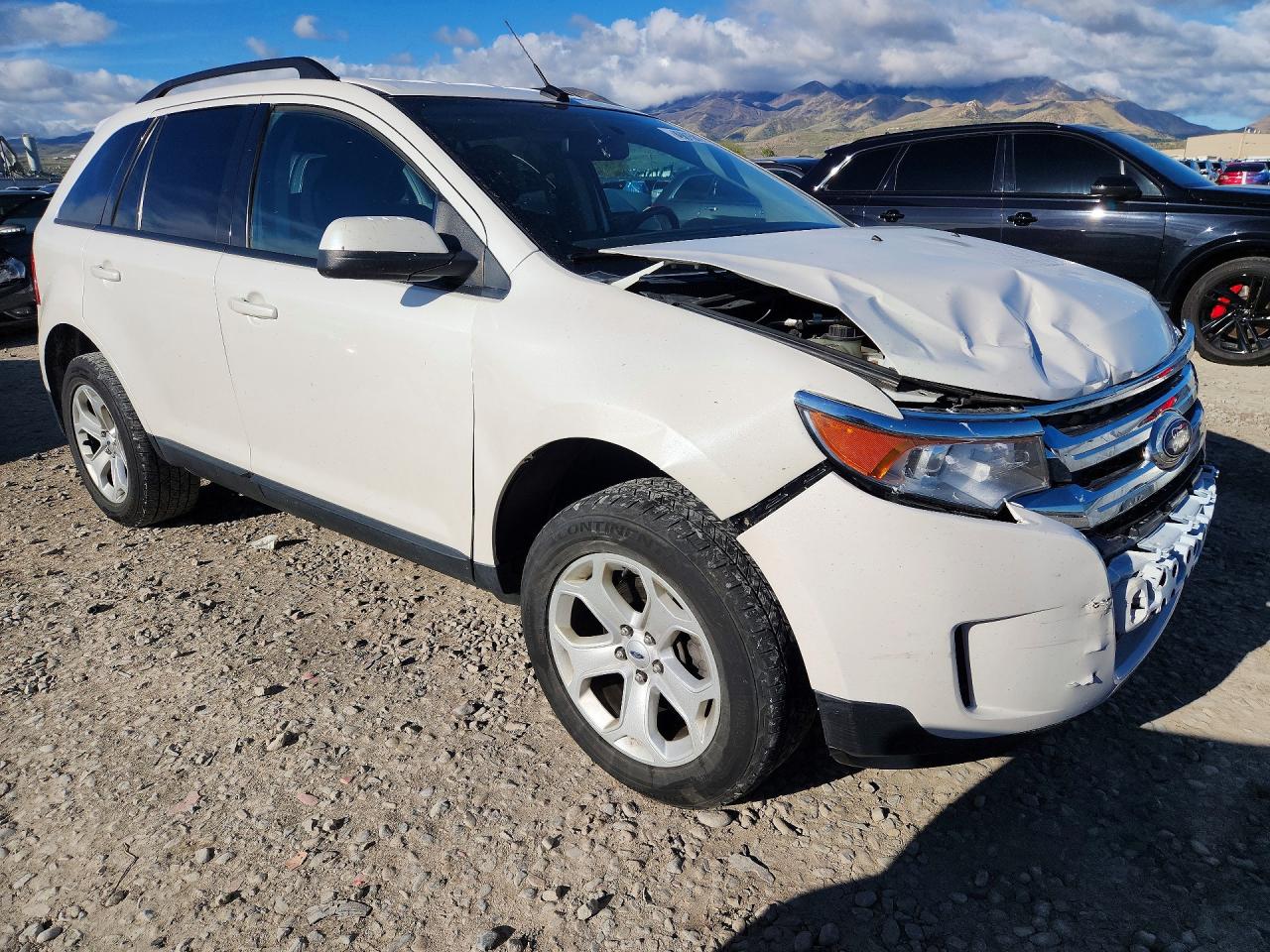 2014 Ford Edge Sel White vin: 2FMDK4JC4EBA79203