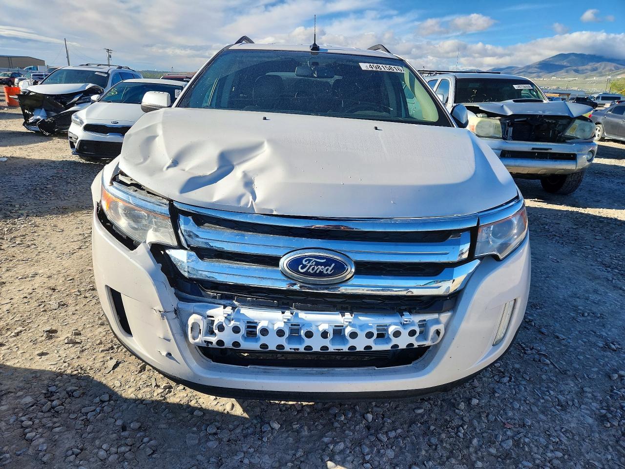 2014 Ford Edge Sel White vin: 2FMDK4JC4EBA79203