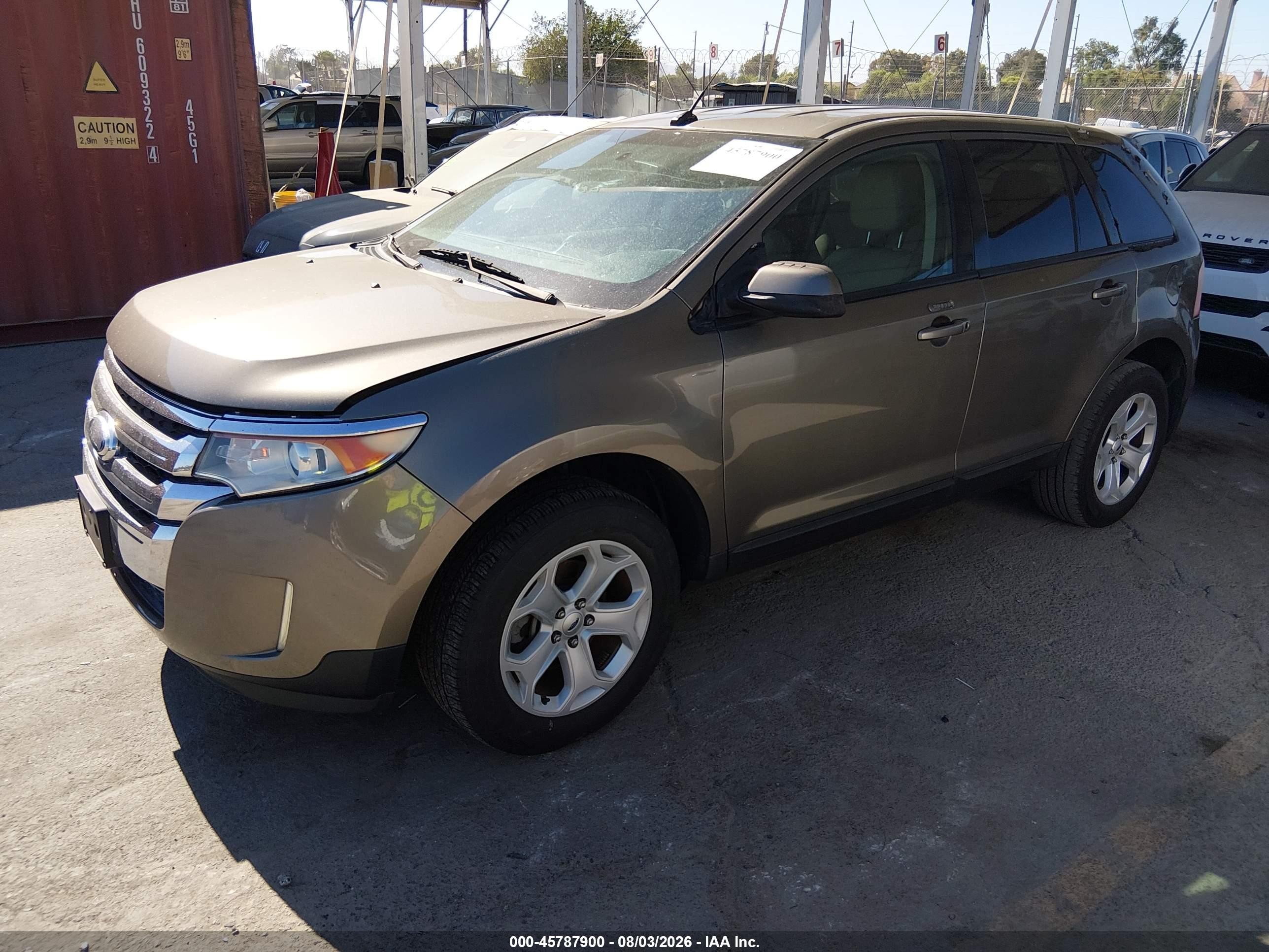 2014 Ford Edge Sel Brown vin: 2FMDK4JC4EBA96308