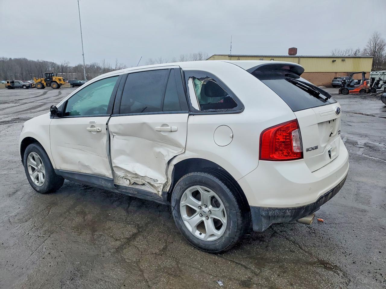 2014 Ford Edge Sel White vin: 2FMDK4JC4EBA98317