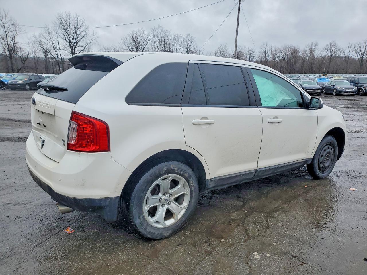 2014 Ford Edge Sel White vin: 2FMDK4JC4EBA98317