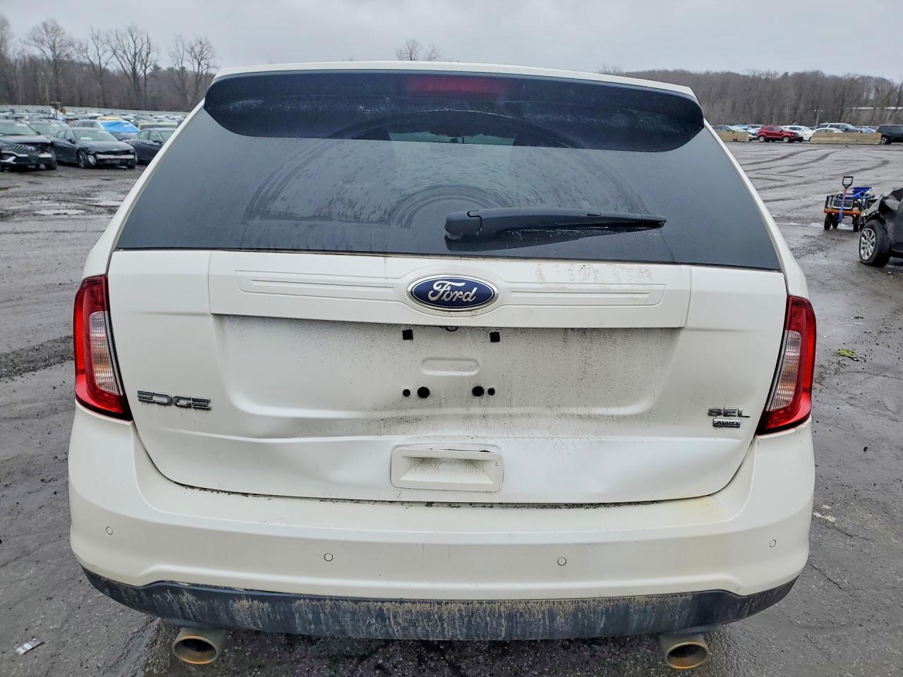 2014 Ford Edge Sel White vin: 2FMDK4JC4EBA98317
