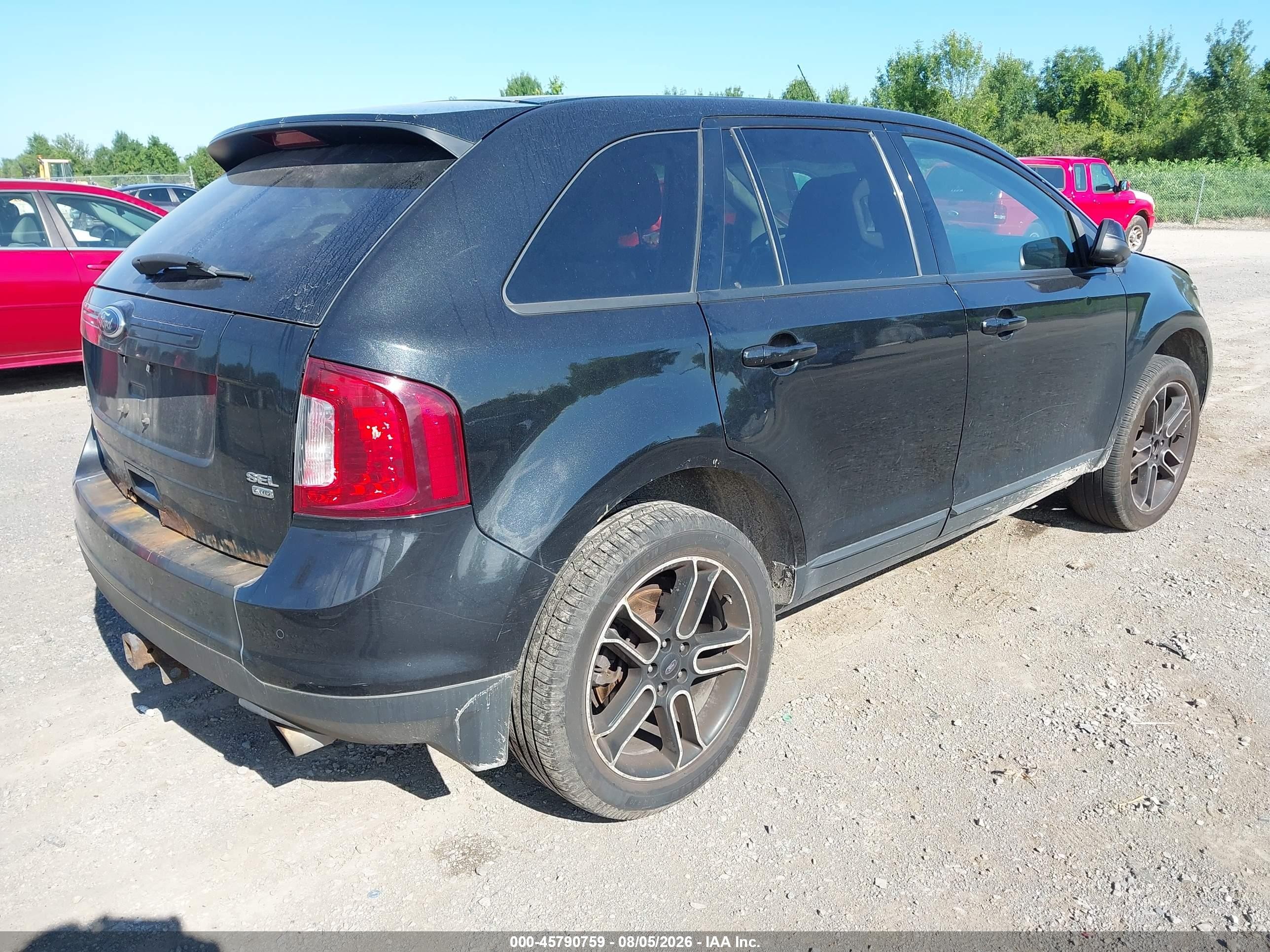 2014 Ford Edge Sel Черный vin: 2FMDK4JC4EBB14497
