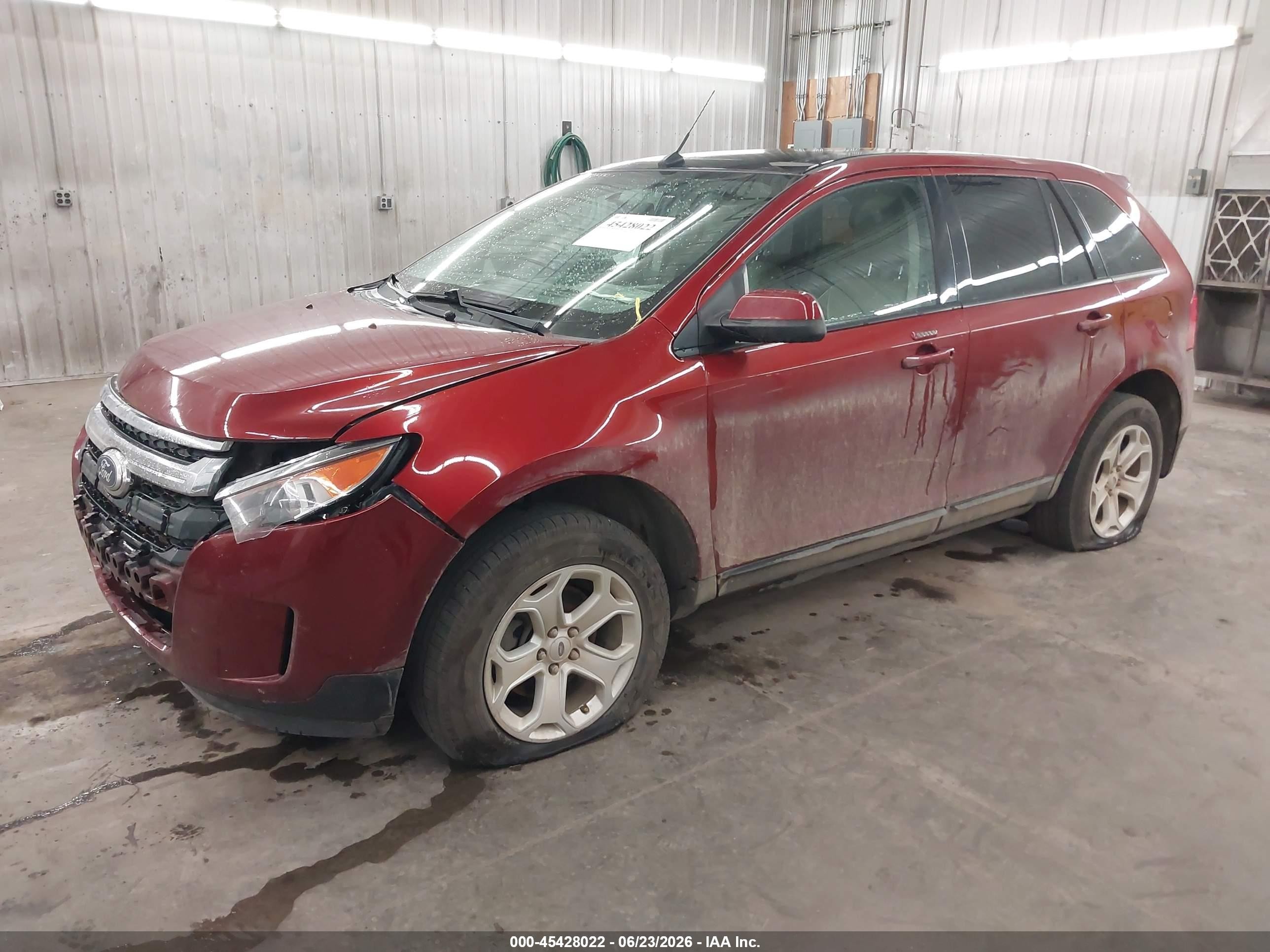 2014 Ford Edge Sel Orange vin: 2FMDK4JC4EBB21644