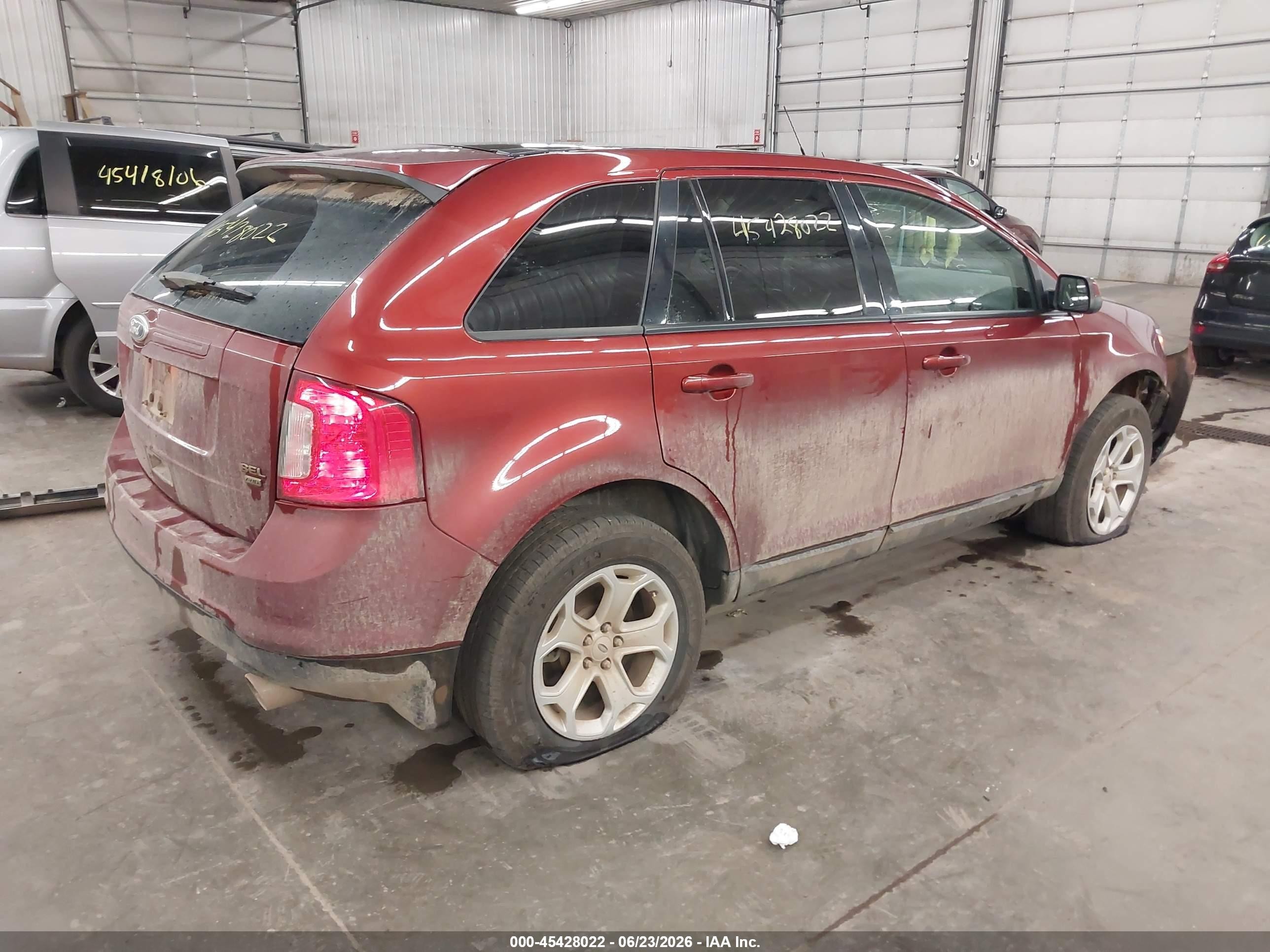 2014 Ford Edge Sel Orange vin: 2FMDK4JC4EBB21644