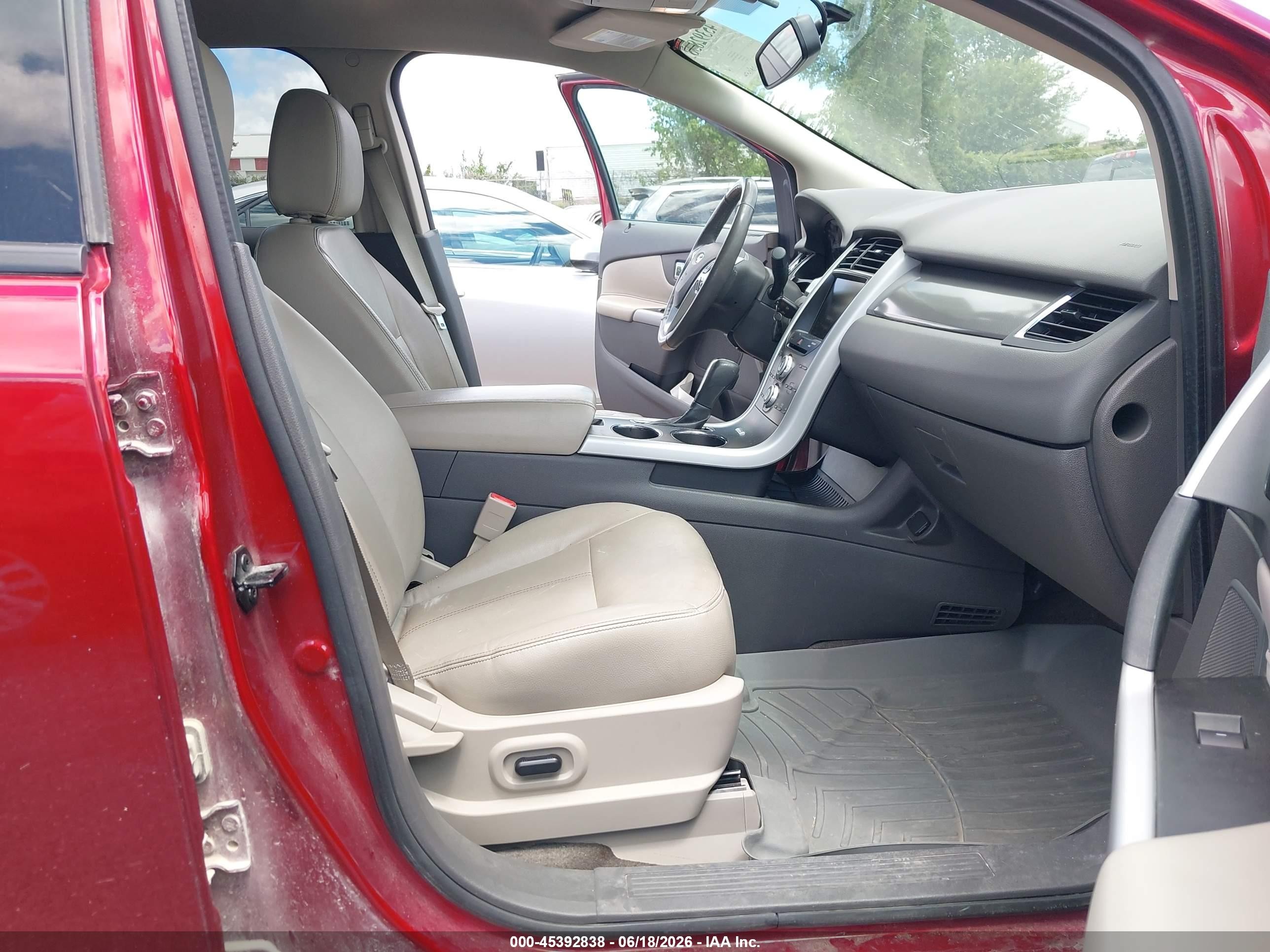 2014 Ford Edge Sel Red vin: 2FMDK4JC4EBB74344