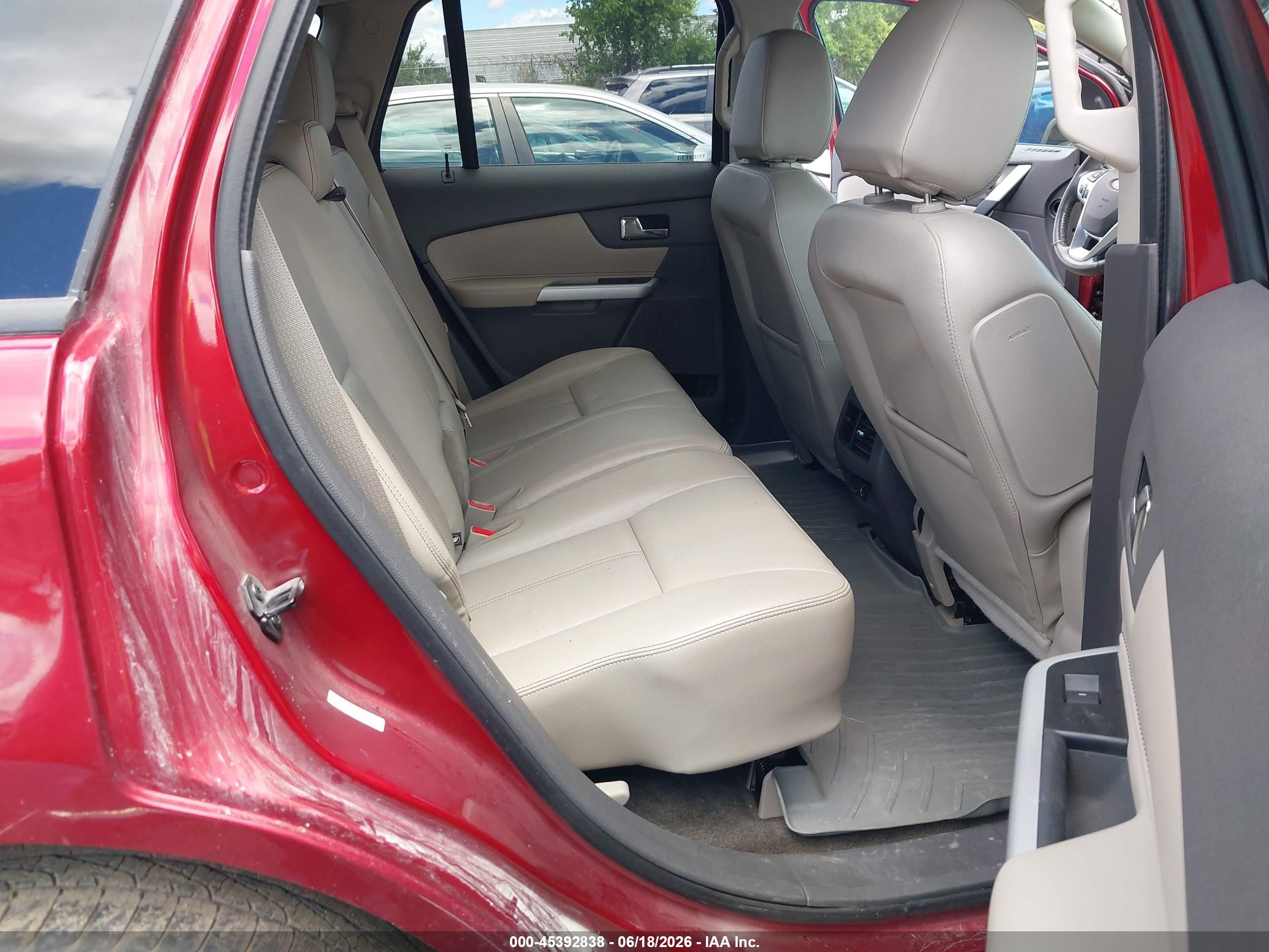 2014 Ford Edge Sel Red vin: 2FMDK4JC4EBB74344
