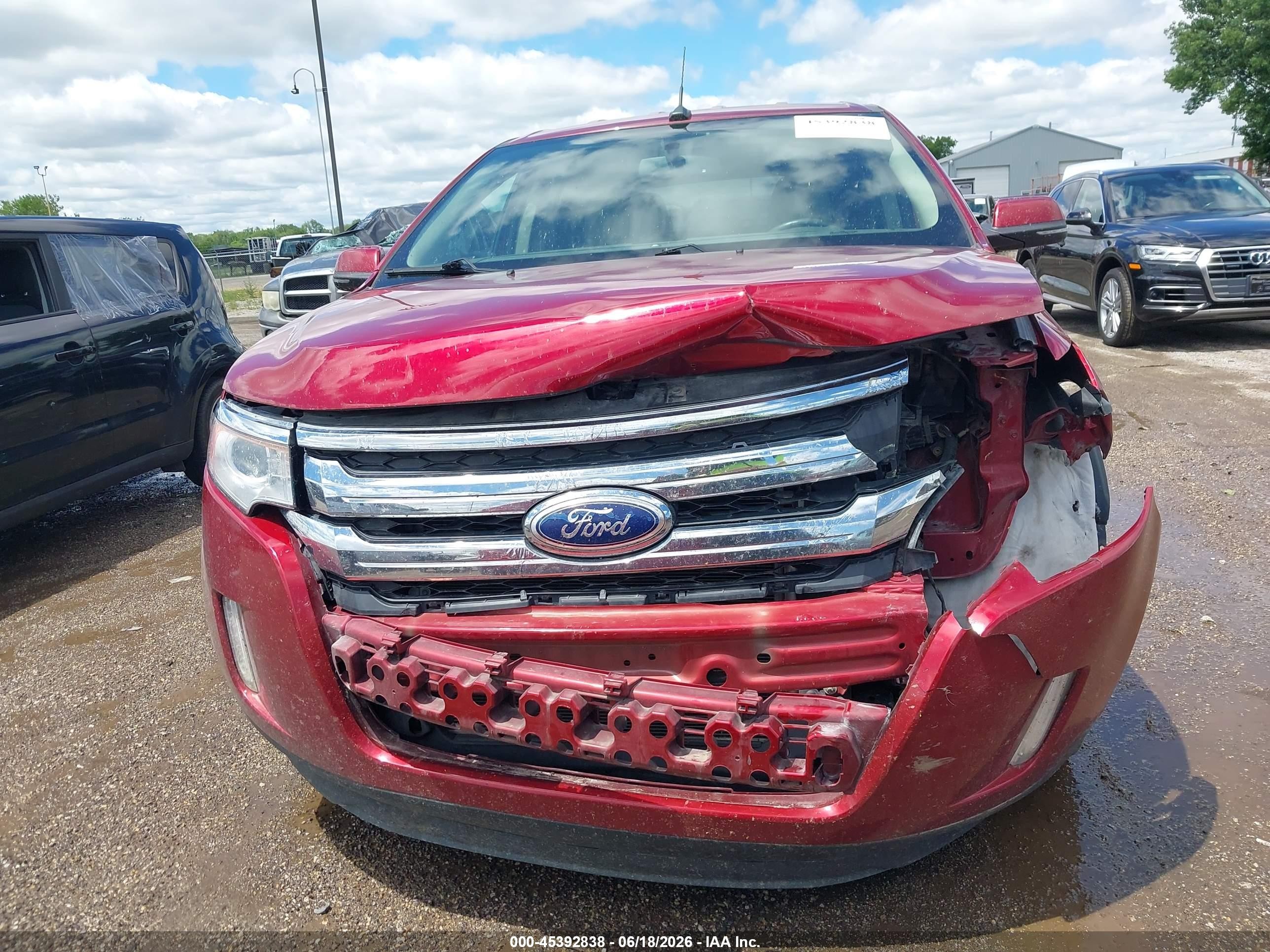 2014 Ford Edge Sel Red vin: 2FMDK4JC4EBB74344
