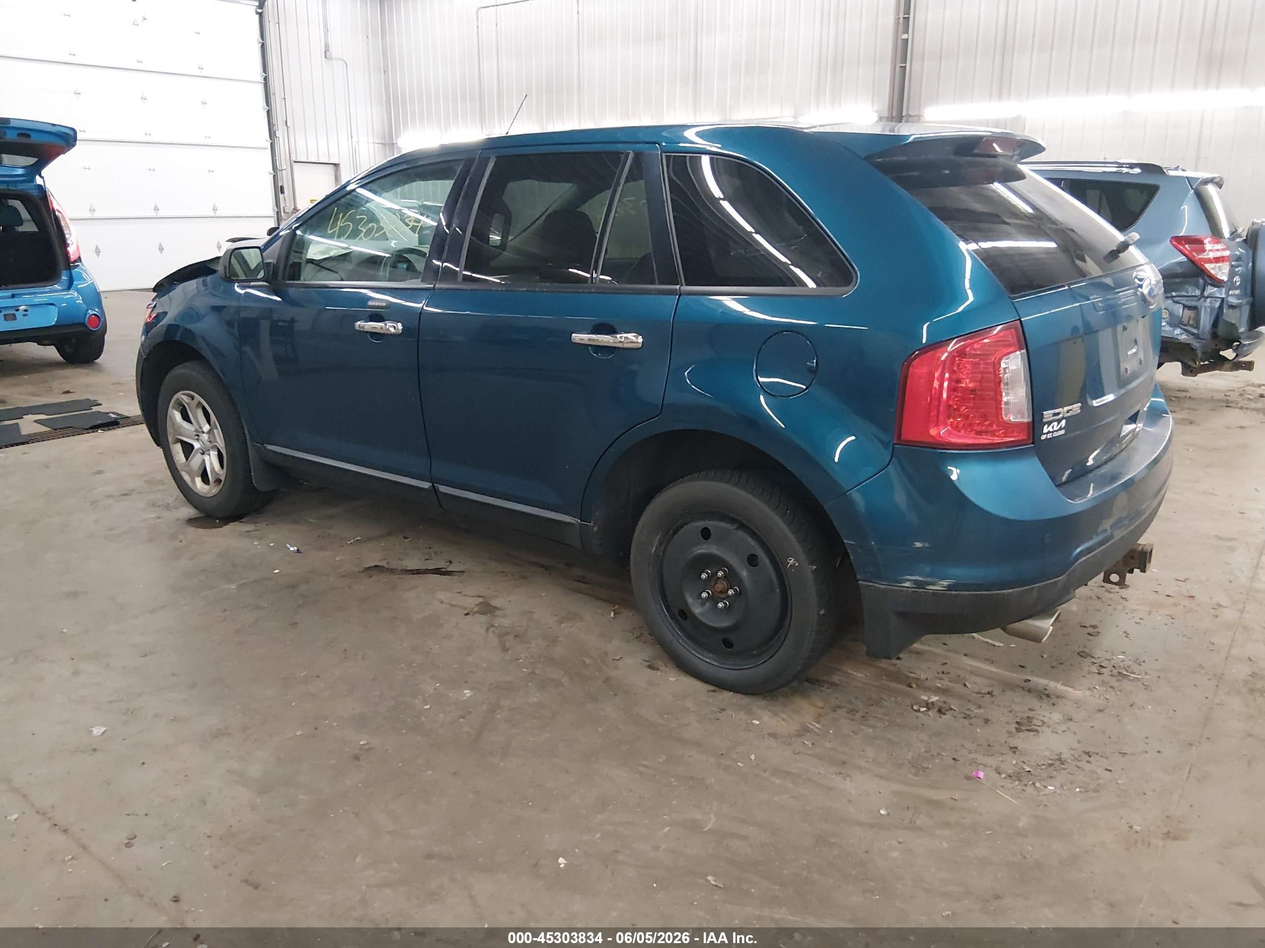 2011 Ford Edge Sel Turquoise vin: 2FMDK4JC5BBB11281