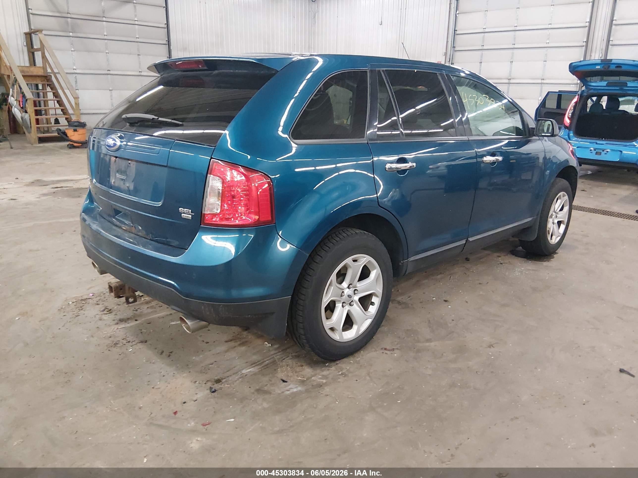 2011 Ford Edge Sel Turquoise vin: 2FMDK4JC5BBB11281