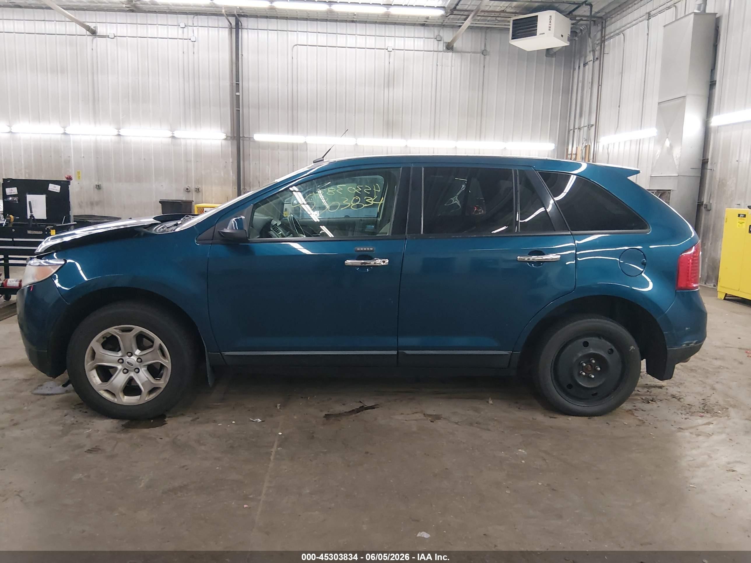 2011 Ford Edge Sel Turquoise vin: 2FMDK4JC5BBB11281