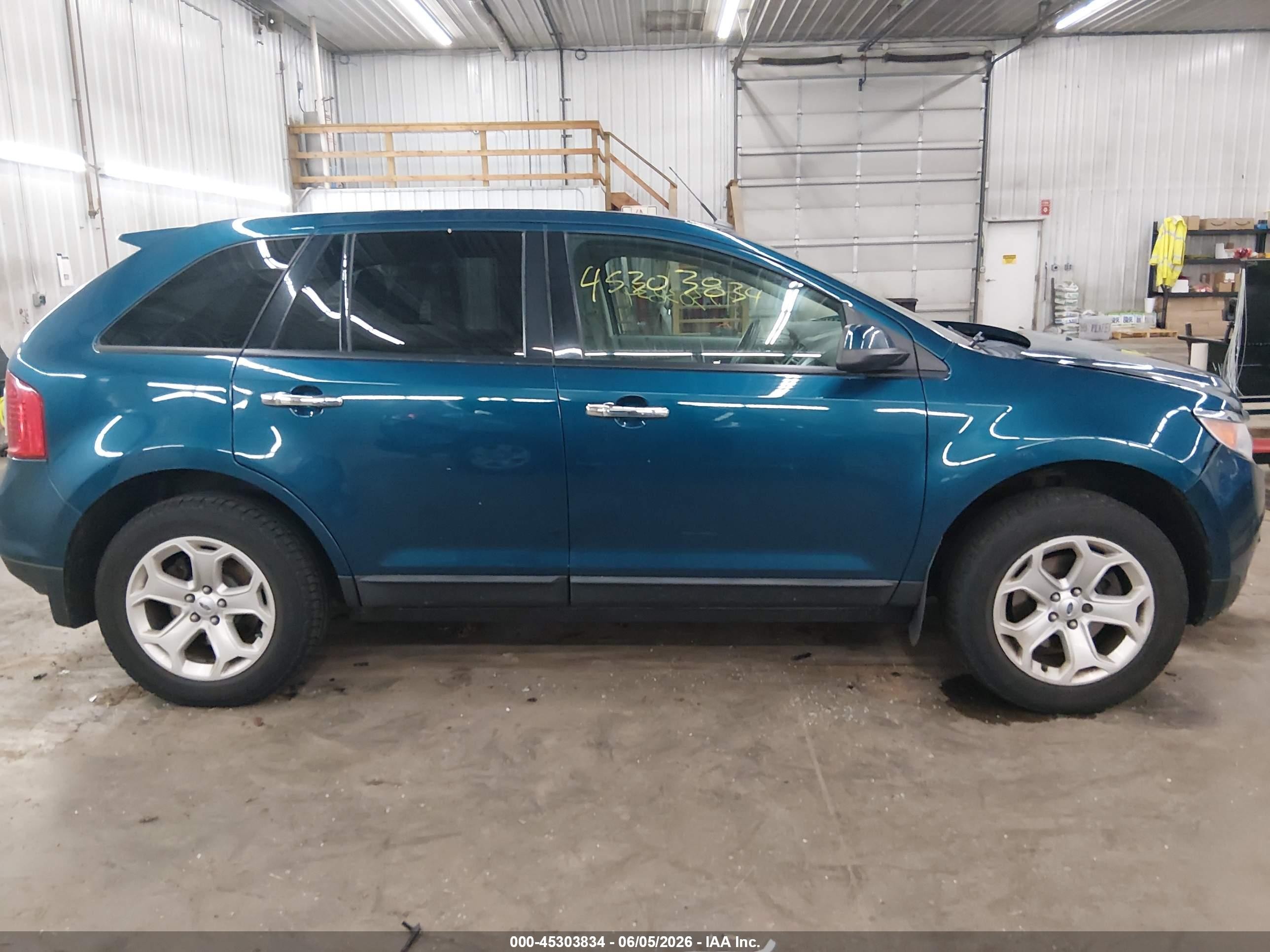 2011 Ford Edge Sel Turquoise vin: 2FMDK4JC5BBB11281