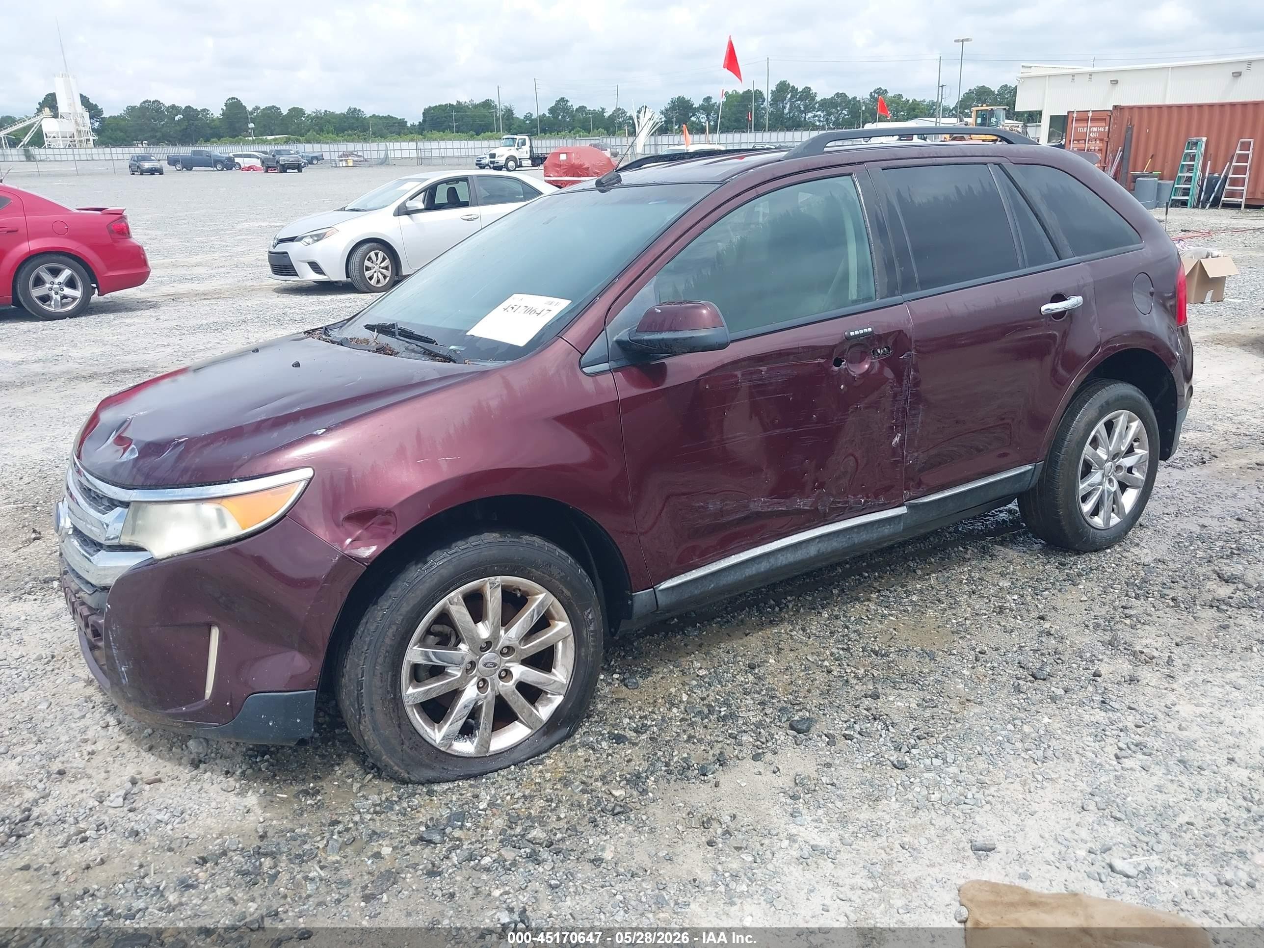 2011 Ford Edge Sel Burgundy vin: 2FMDK4JC5BBB12995