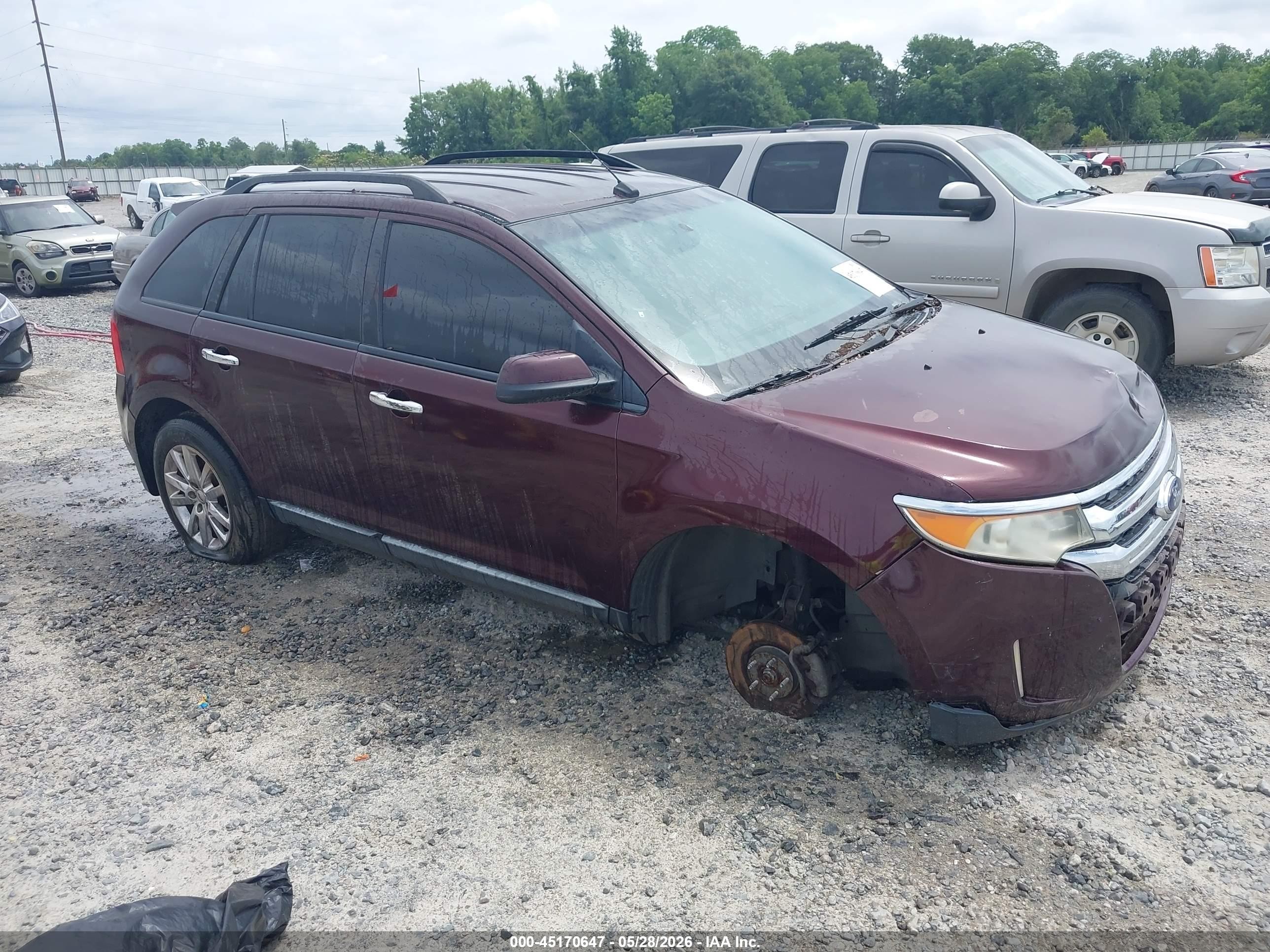 2011 Ford Edge Sel Burgundy vin: 2FMDK4JC5BBB12995