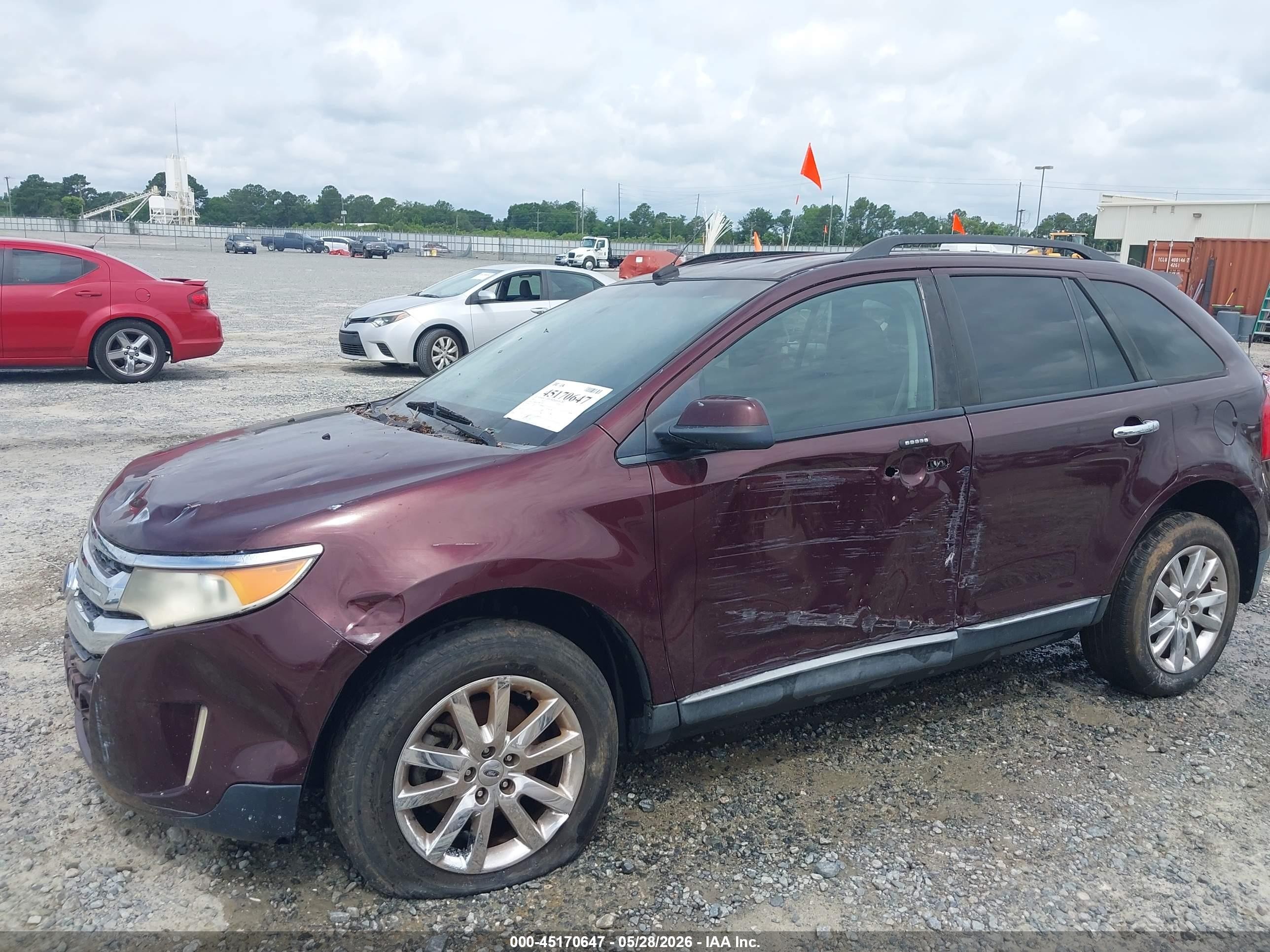 2011 Ford Edge Sel Burgundy vin: 2FMDK4JC5BBB12995