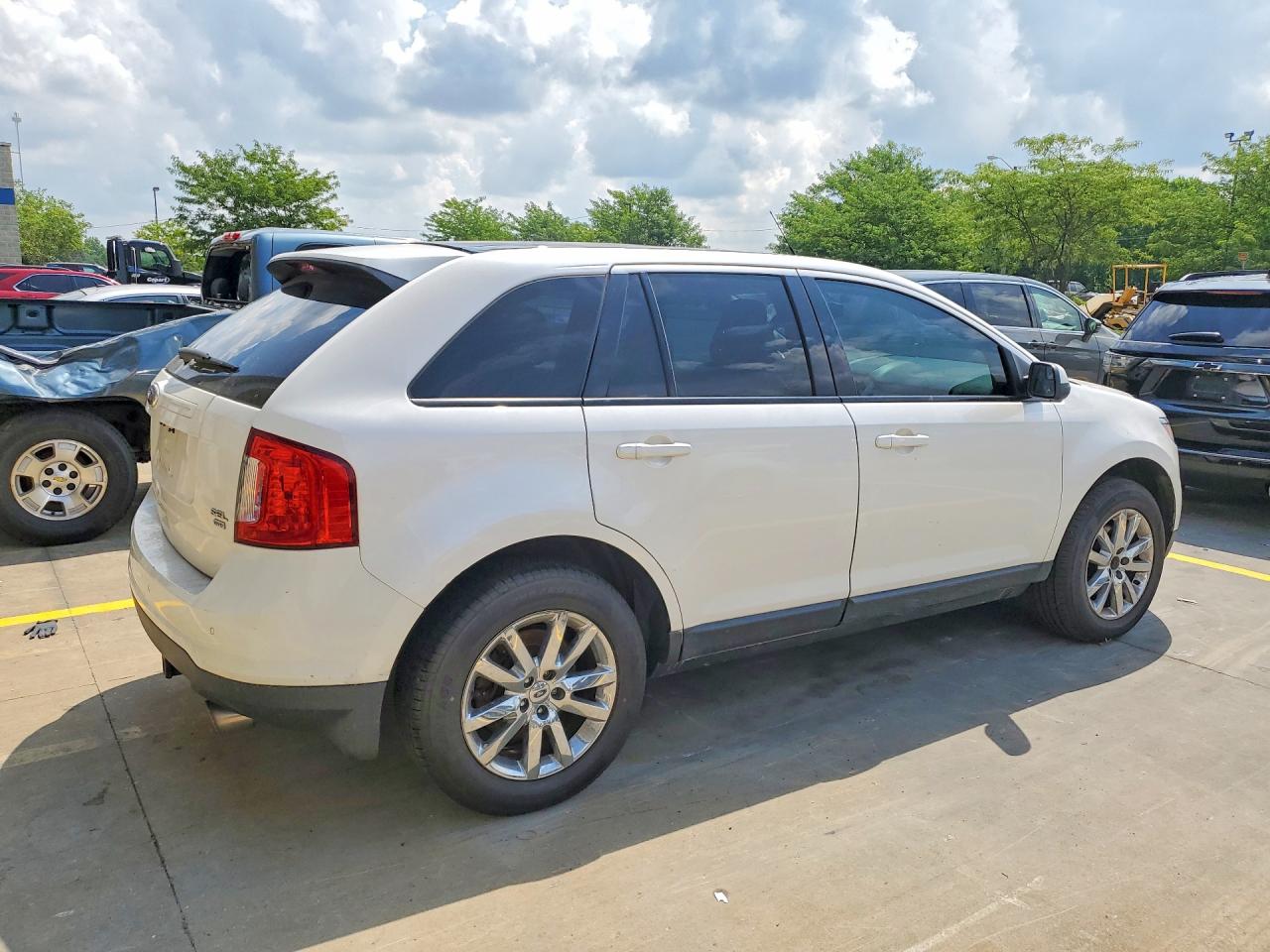 2012 Ford Edge Sel White vin: 2FMDK4JC5CBA01199