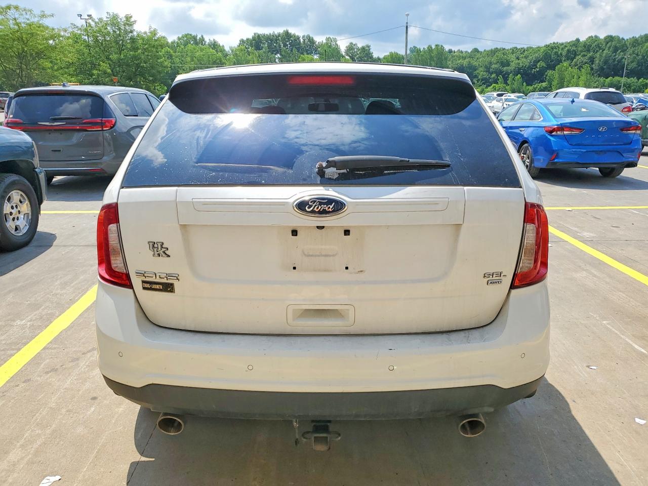 2012 Ford Edge Sel White vin: 2FMDK4JC5CBA01199