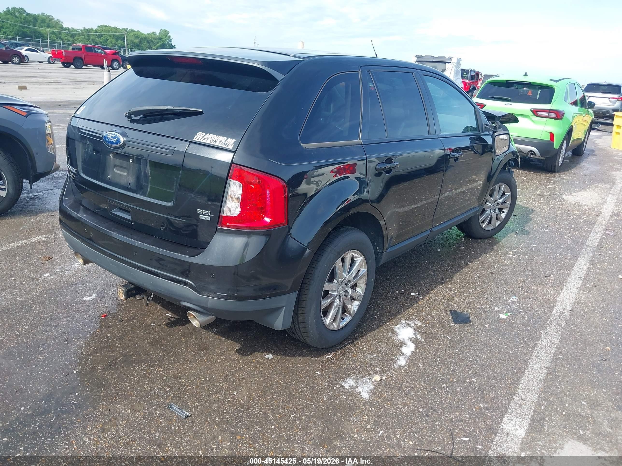 2012 Ford Edge Sel Black vin: 2FMDK4JC5CBA94502