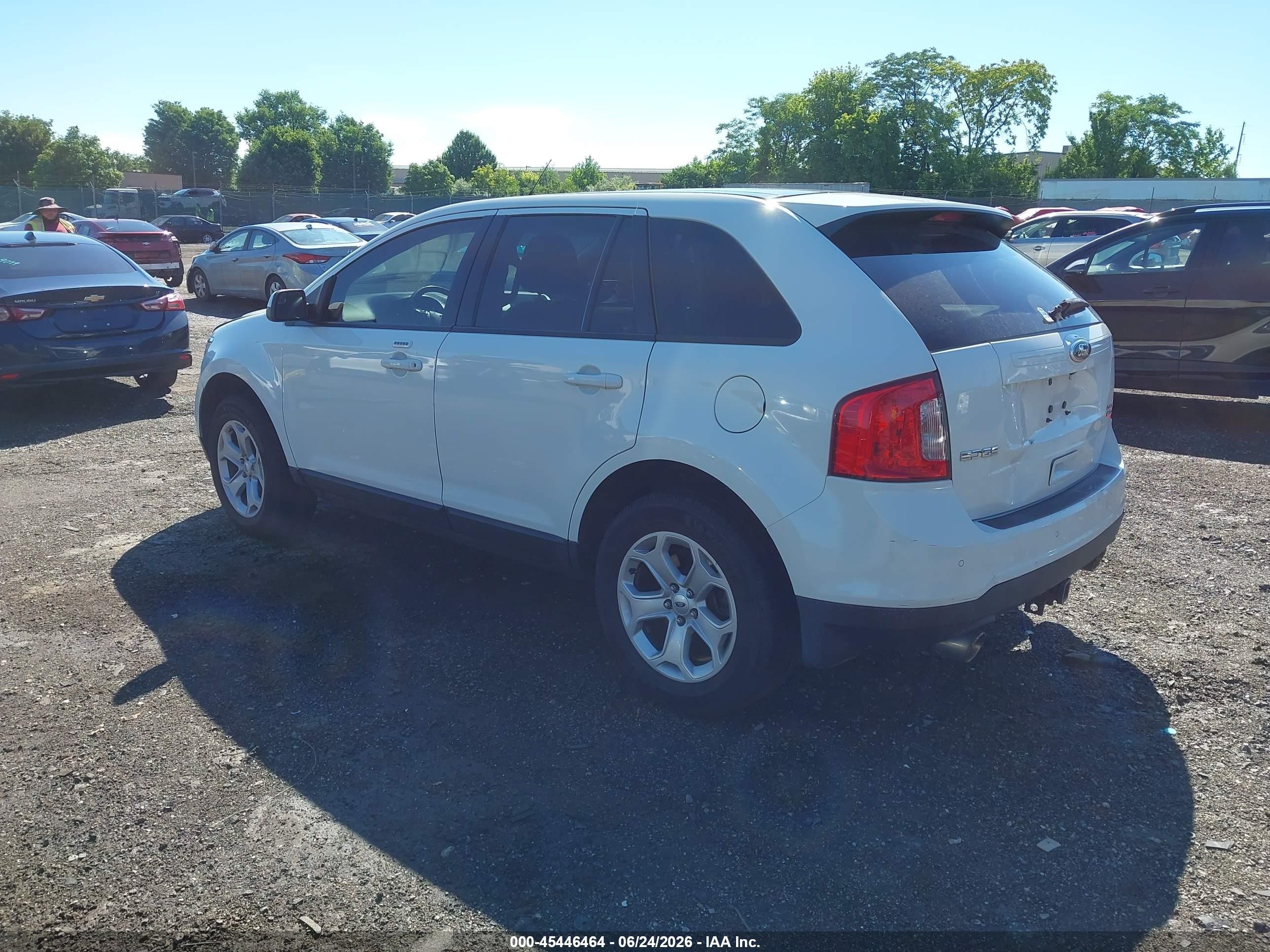 2013 Ford Edge Sel White vin: 2FMDK4JC5DBA28274