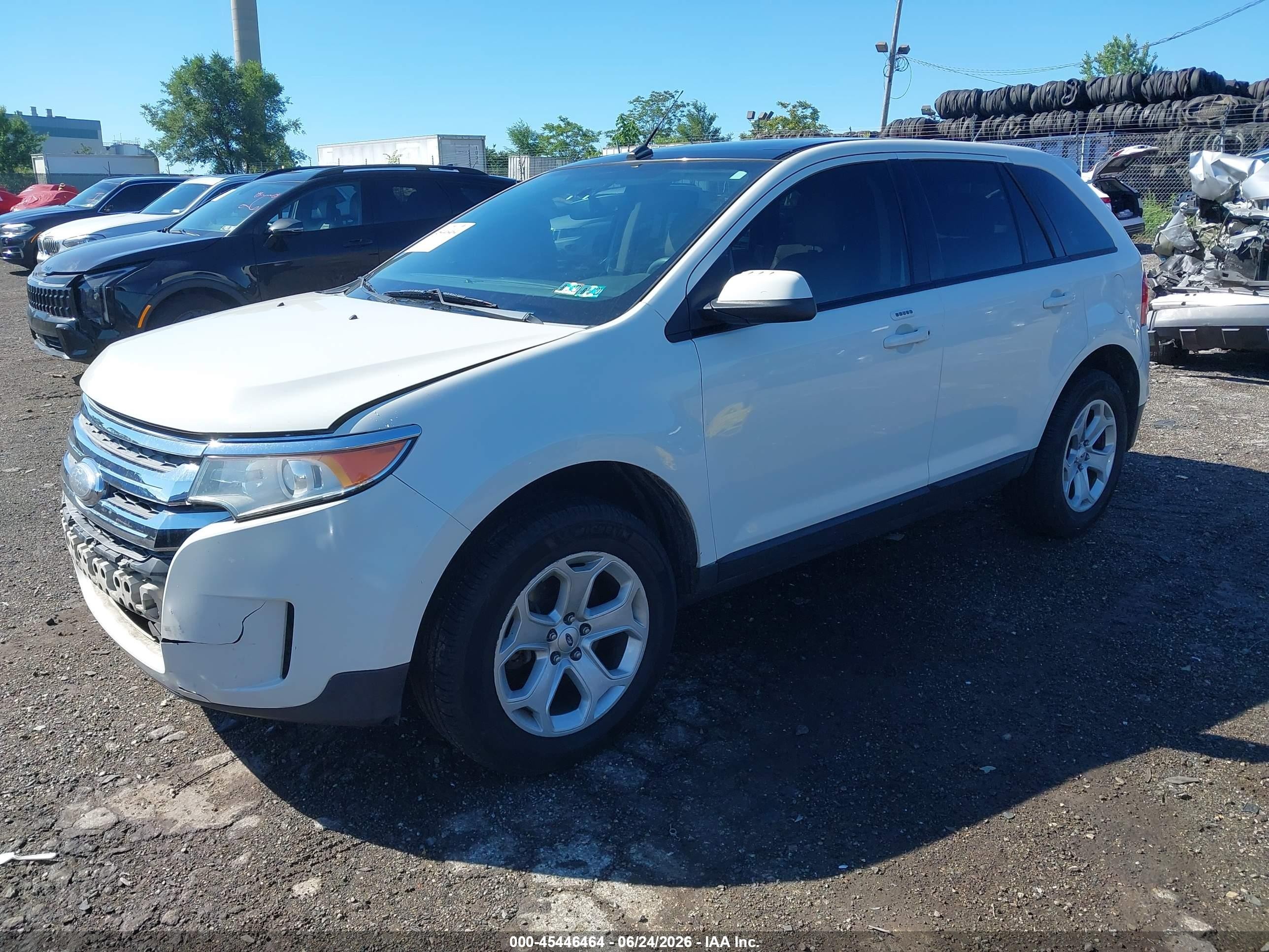 2013 Ford Edge Sel White vin: 2FMDK4JC5DBA28274