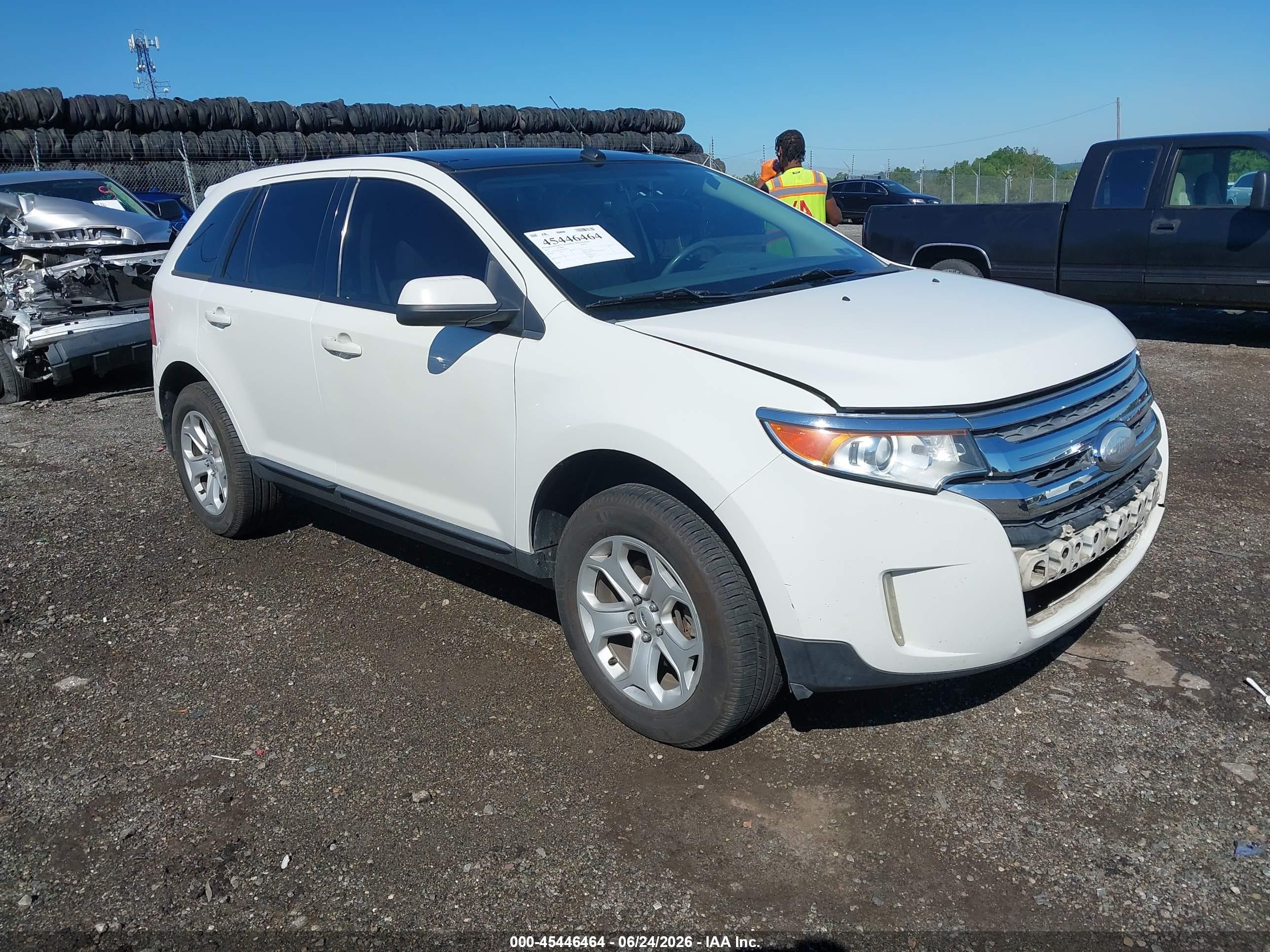 2013 Ford Edge Sel White vin: 2FMDK4JC5DBA28274