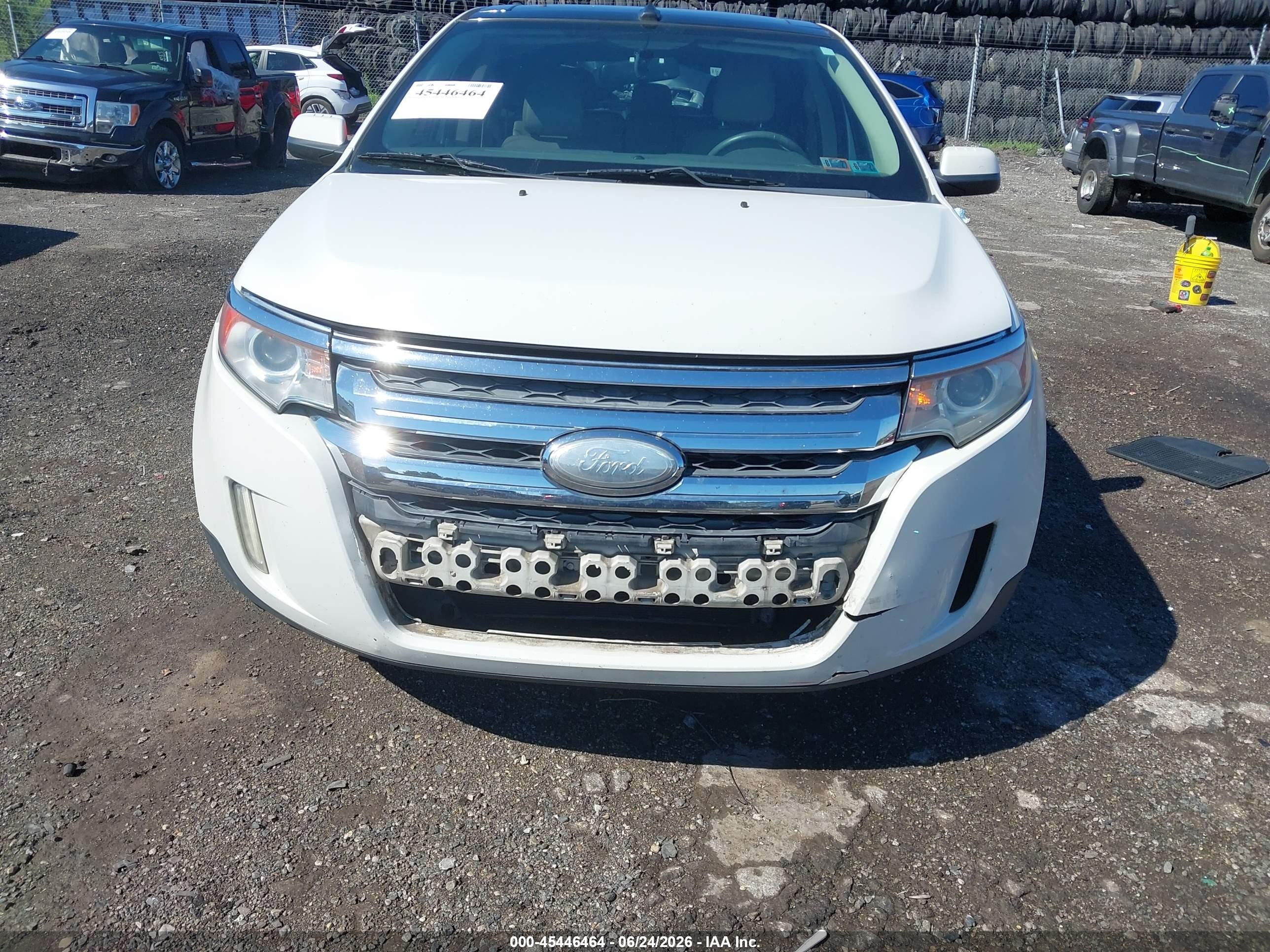 2013 Ford Edge Sel White vin: 2FMDK4JC5DBA28274