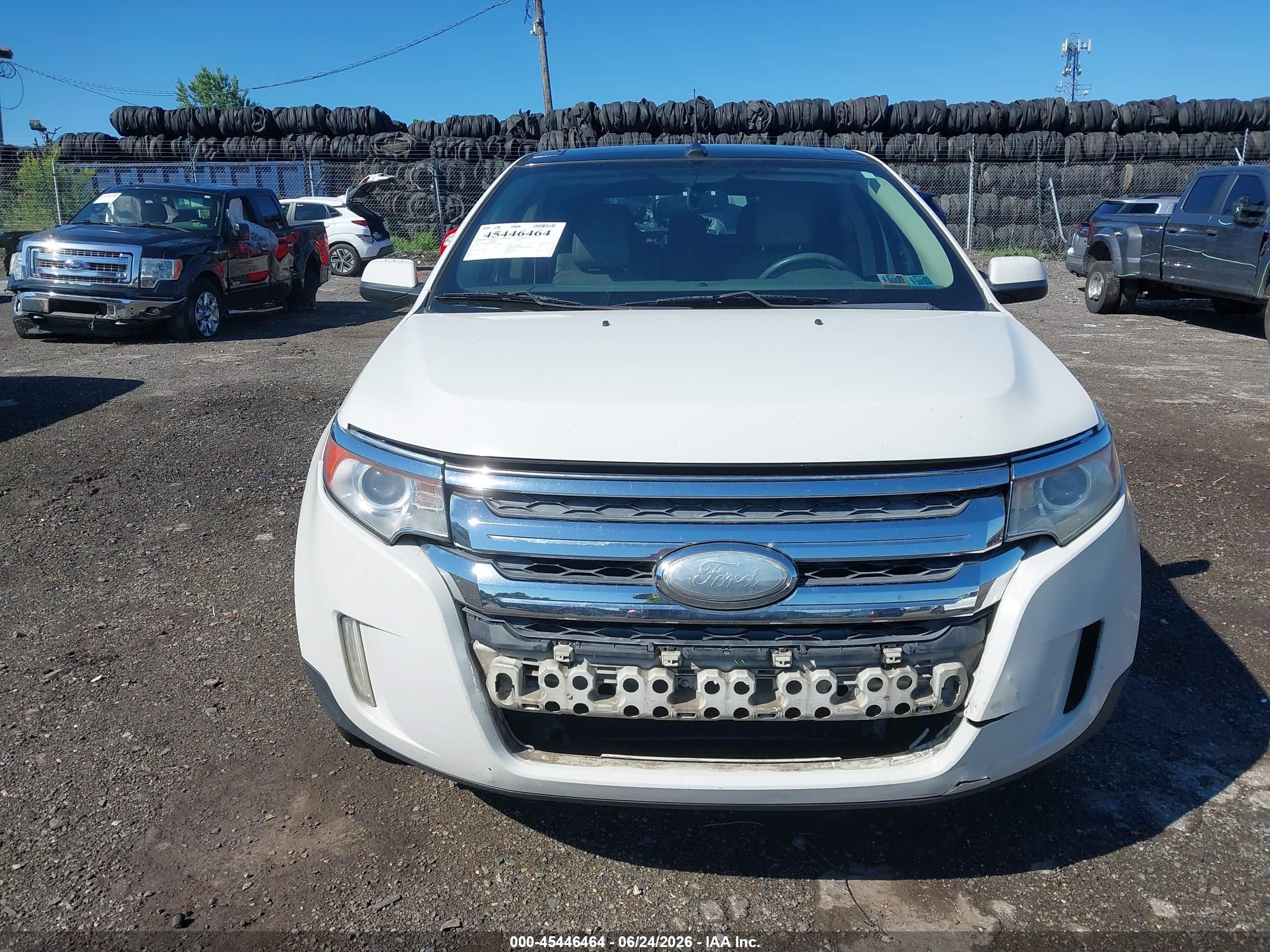 2013 Ford Edge Sel White vin: 2FMDK4JC5DBA28274