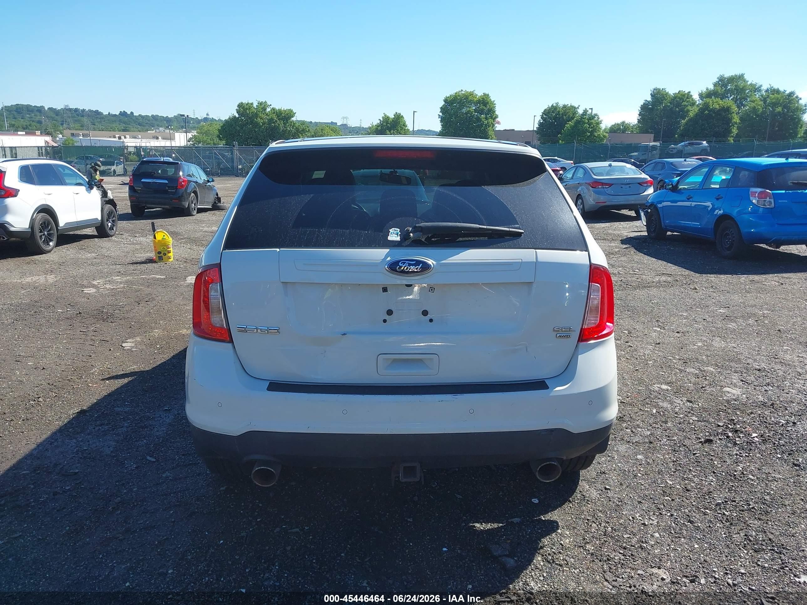 2013 Ford Edge Sel White vin: 2FMDK4JC5DBA28274