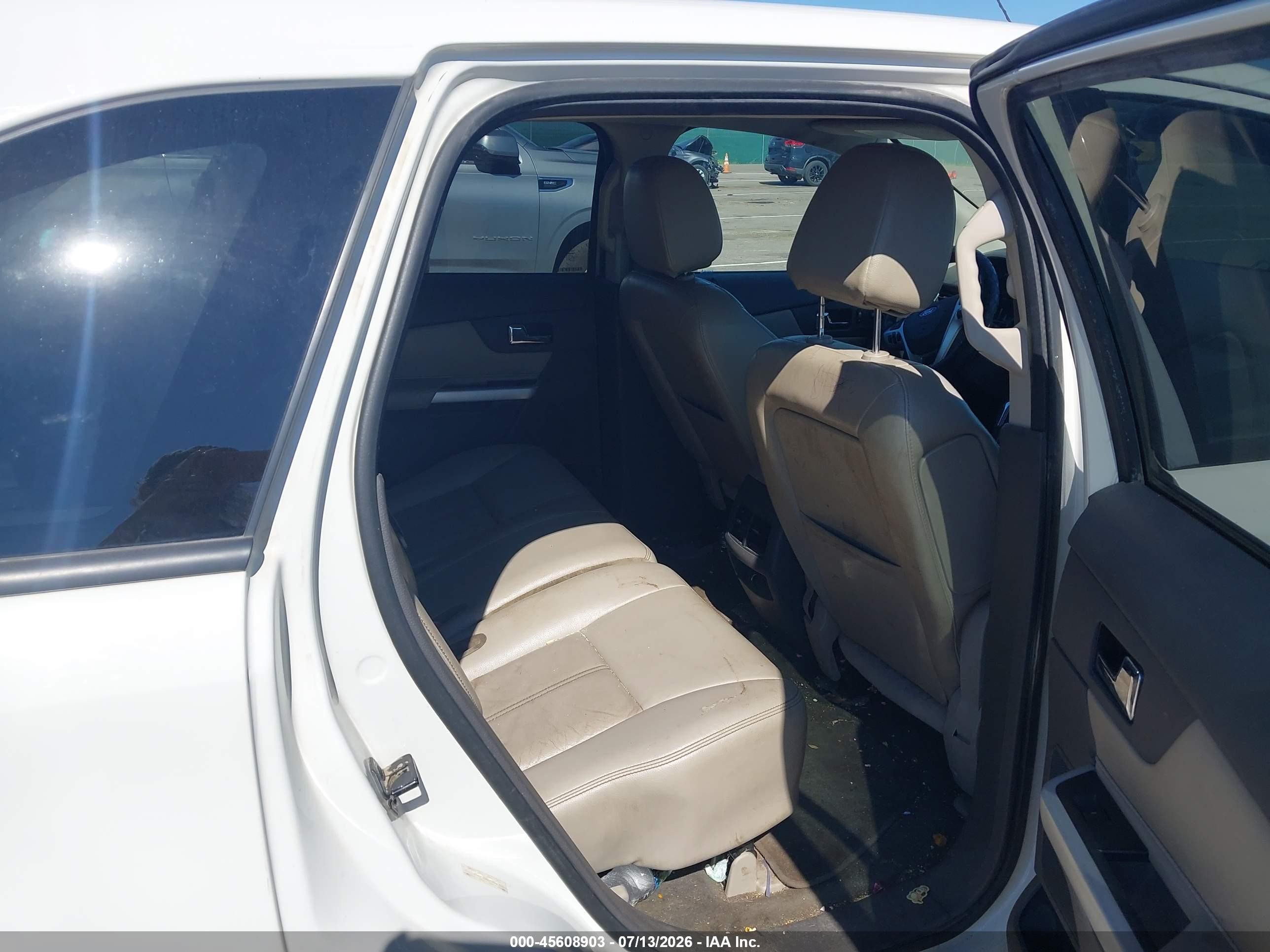 2013 Ford Edge Sel White vin: 2FMDK4JC5DBA63901