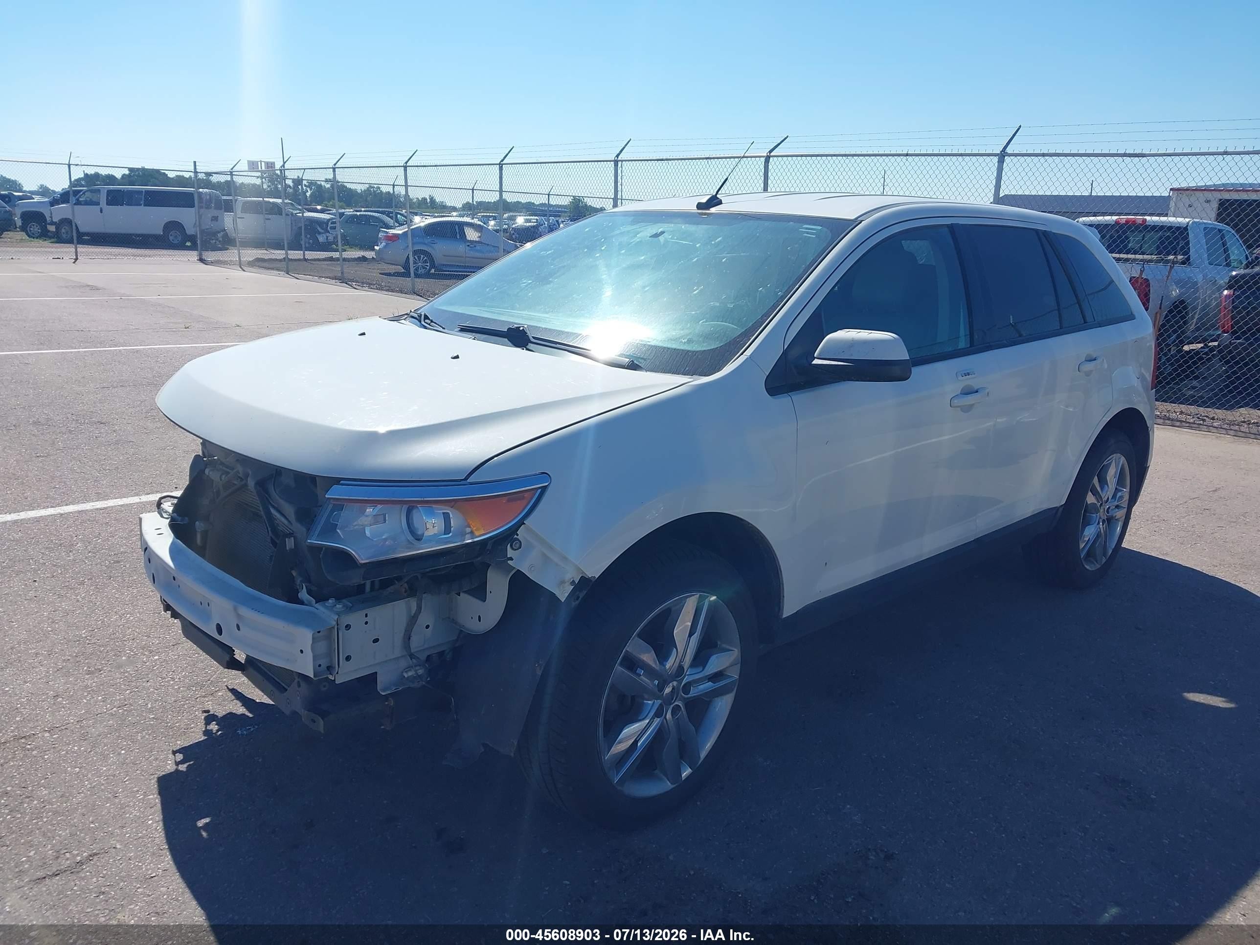 2013 Ford Edge Sel White vin: 2FMDK4JC5DBA63901