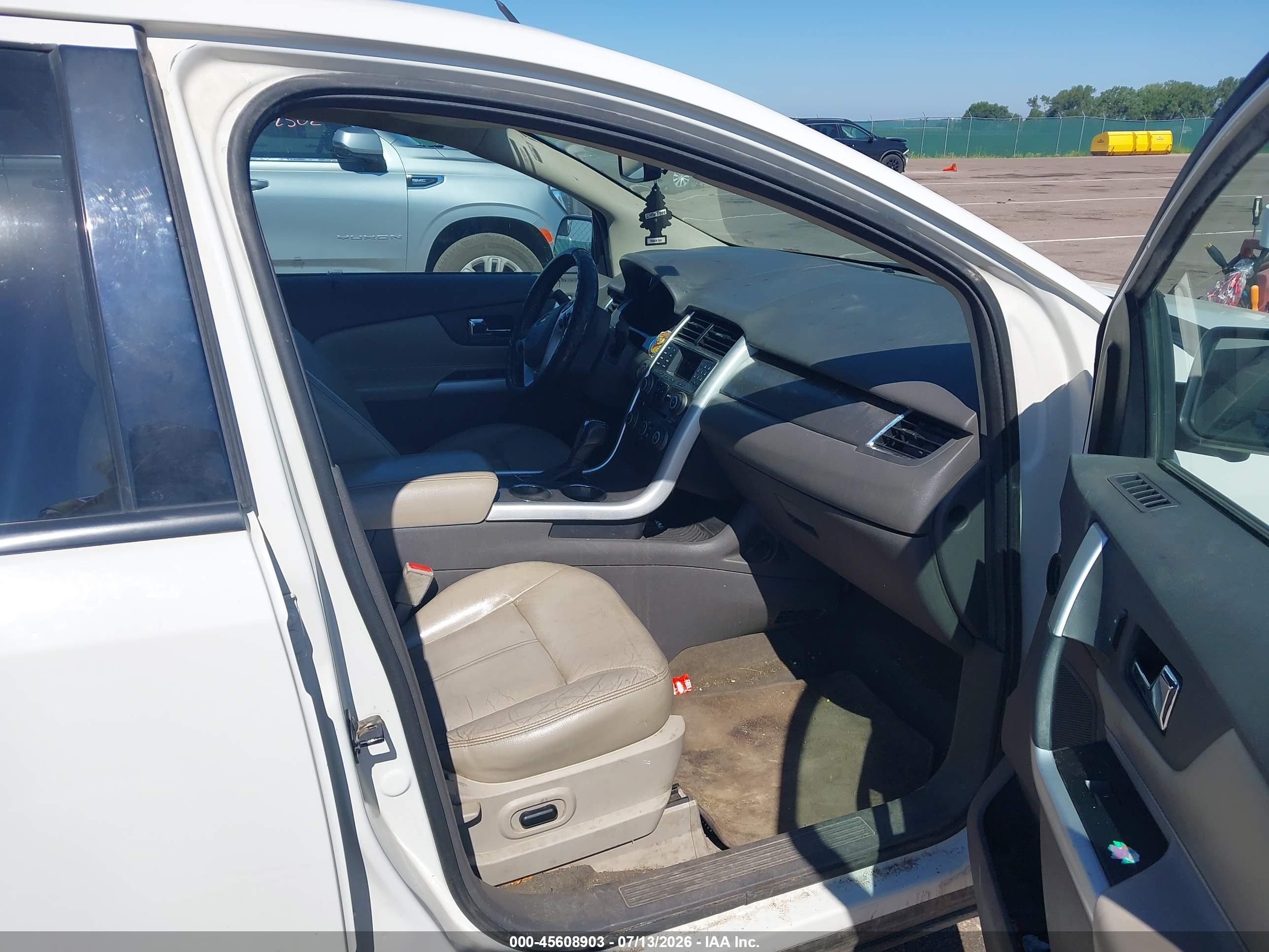 2013 Ford Edge Sel White vin: 2FMDK4JC5DBA63901