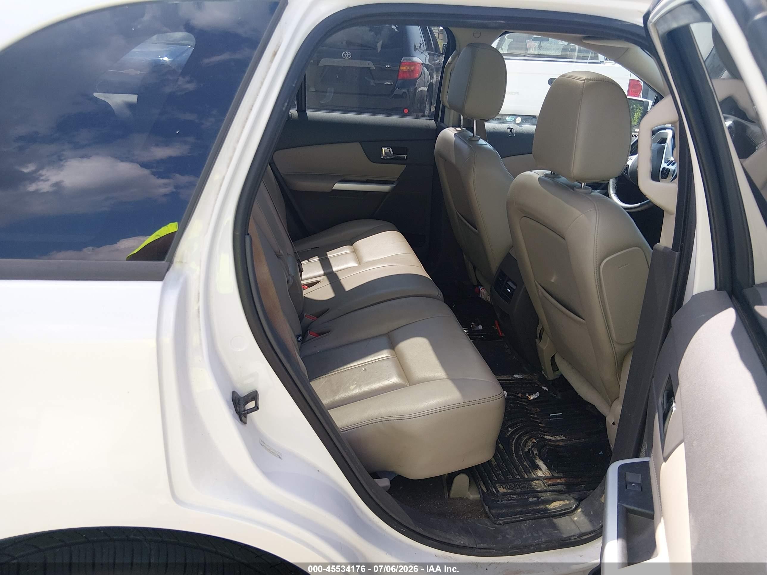 2013 Ford Edge Sel White vin: 2FMDK4JC5DBA95196