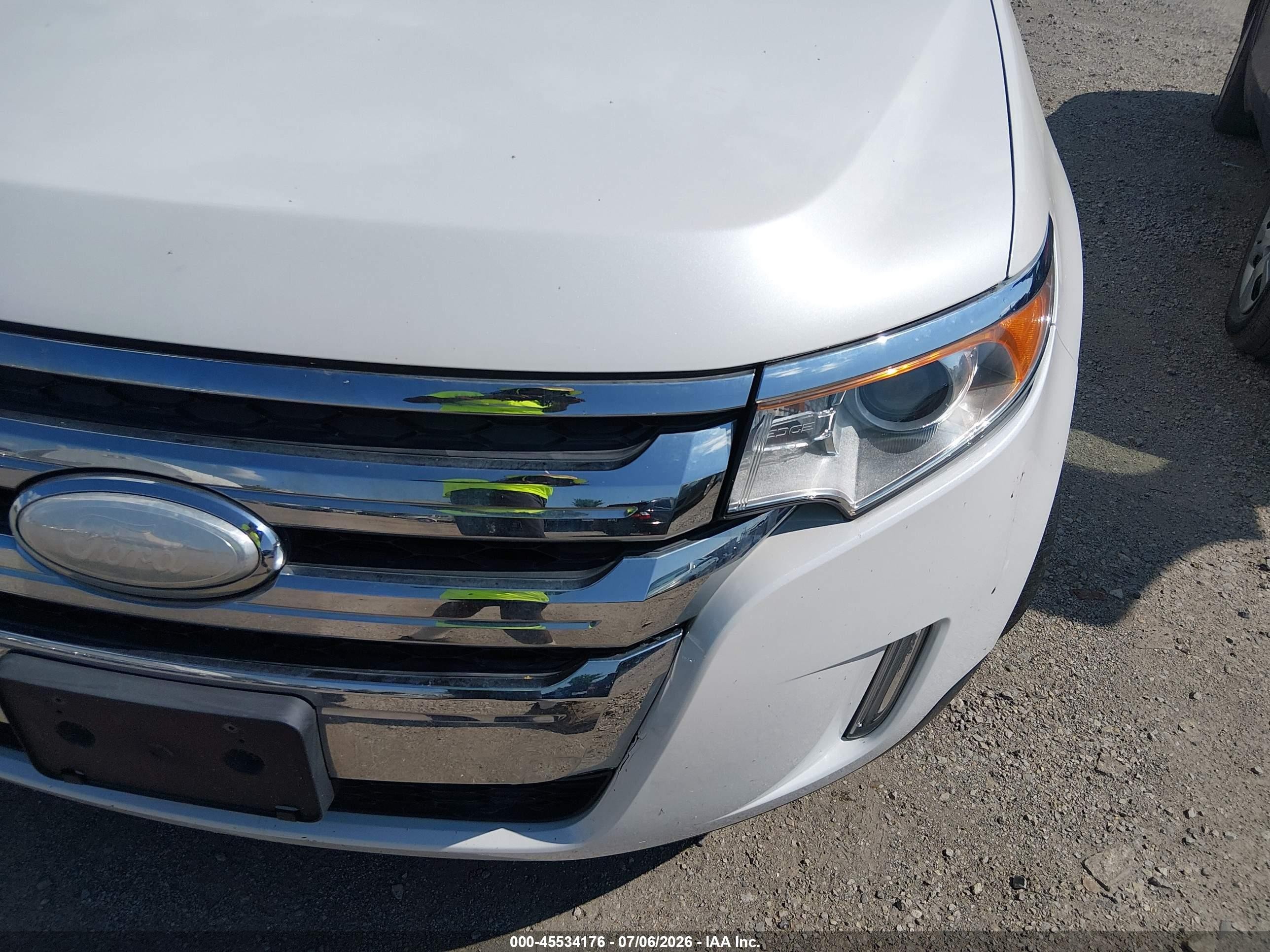 2013 Ford Edge Sel White vin: 2FMDK4JC5DBA95196