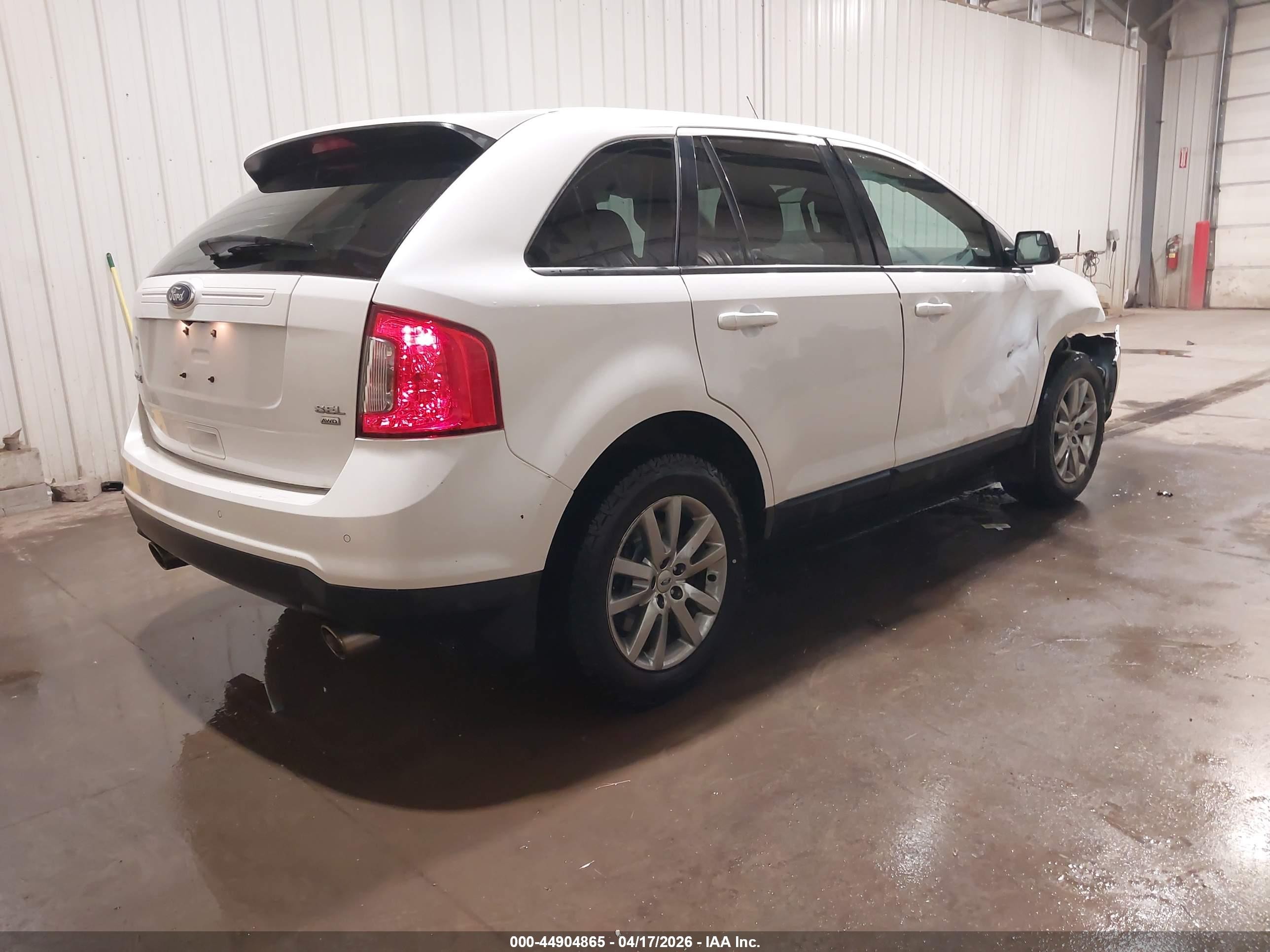 2013 Ford Edge Sel White vin: 2FMDK4JC5DBB21912