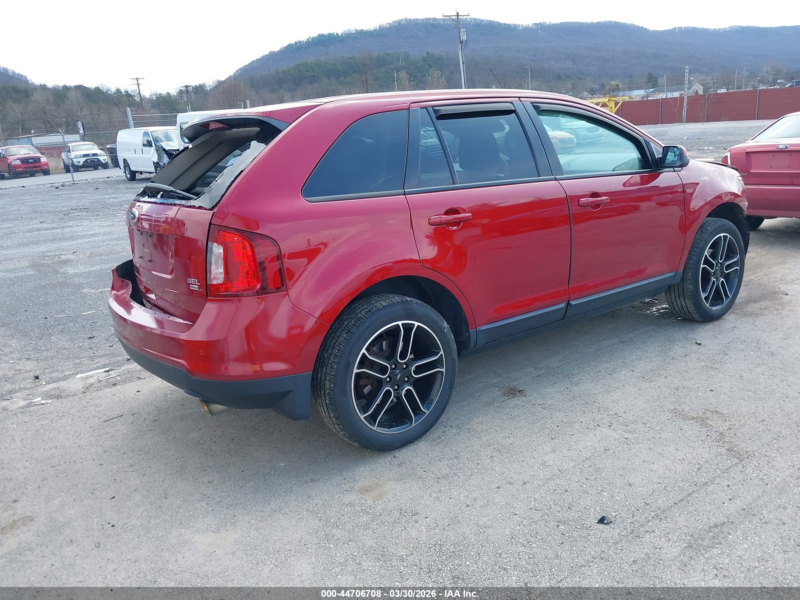 2013 Ford Edge Sel Red vin: 2FMDK4JC5DBB50942