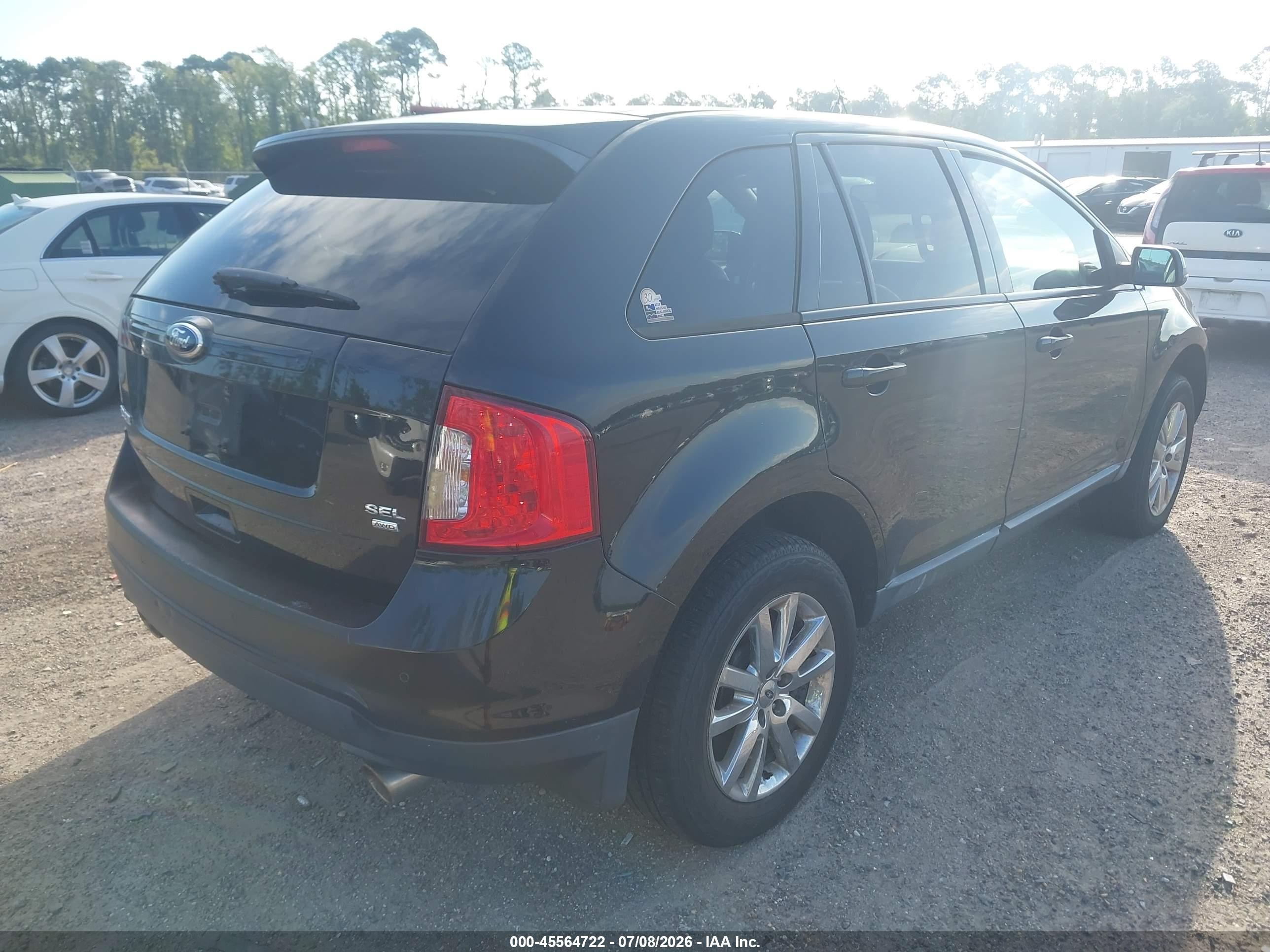 2013 Ford Edge Sel Black vin: 2FMDK4JC5DBC36588