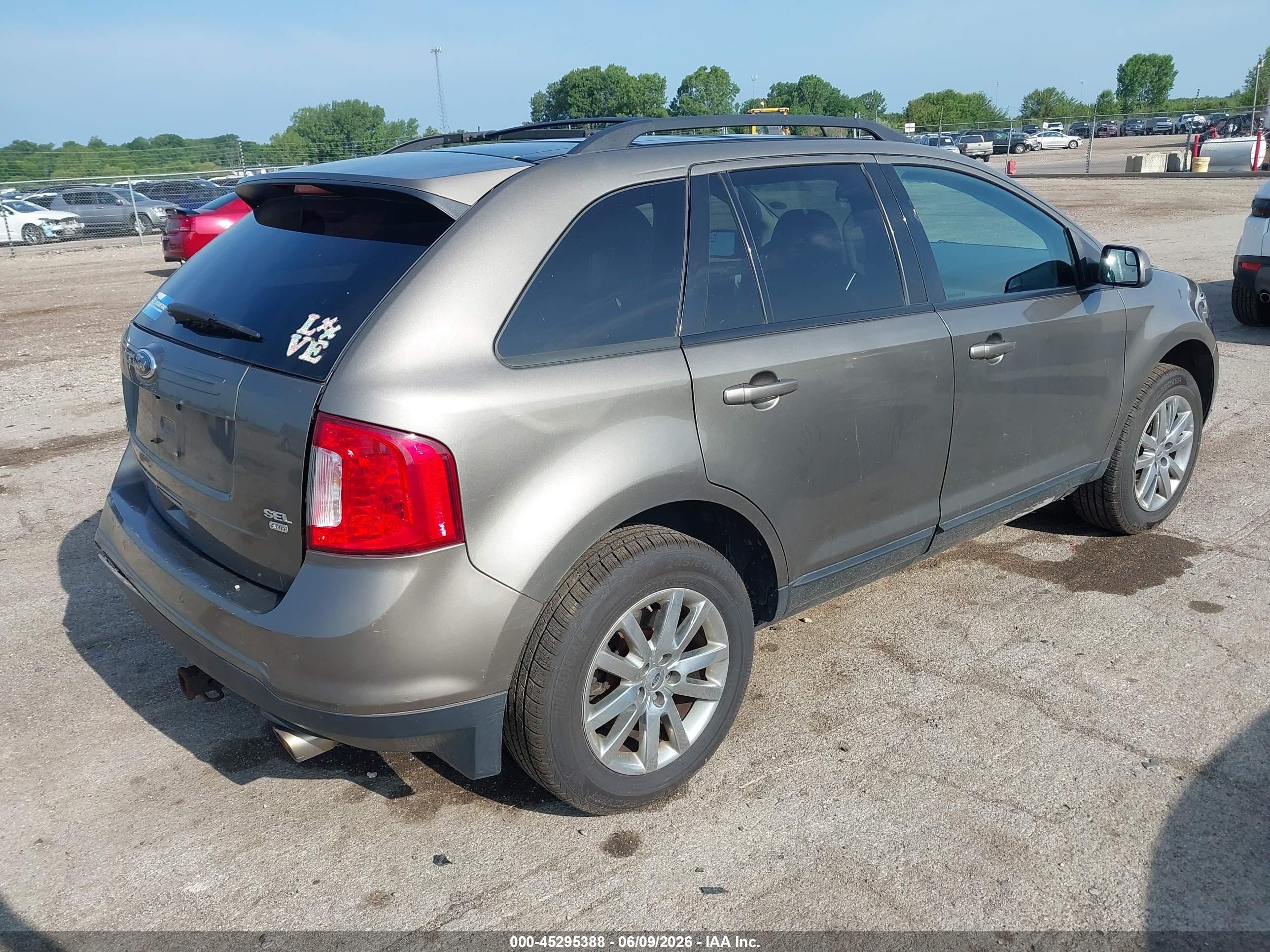 2013 Ford Edge Sel Коричневый vin: 2FMDK4JC5DBE05525