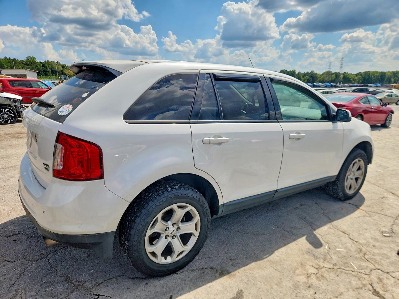 2014 Ford Edge Sel White vin: 2FMDK4JC5EBA06146