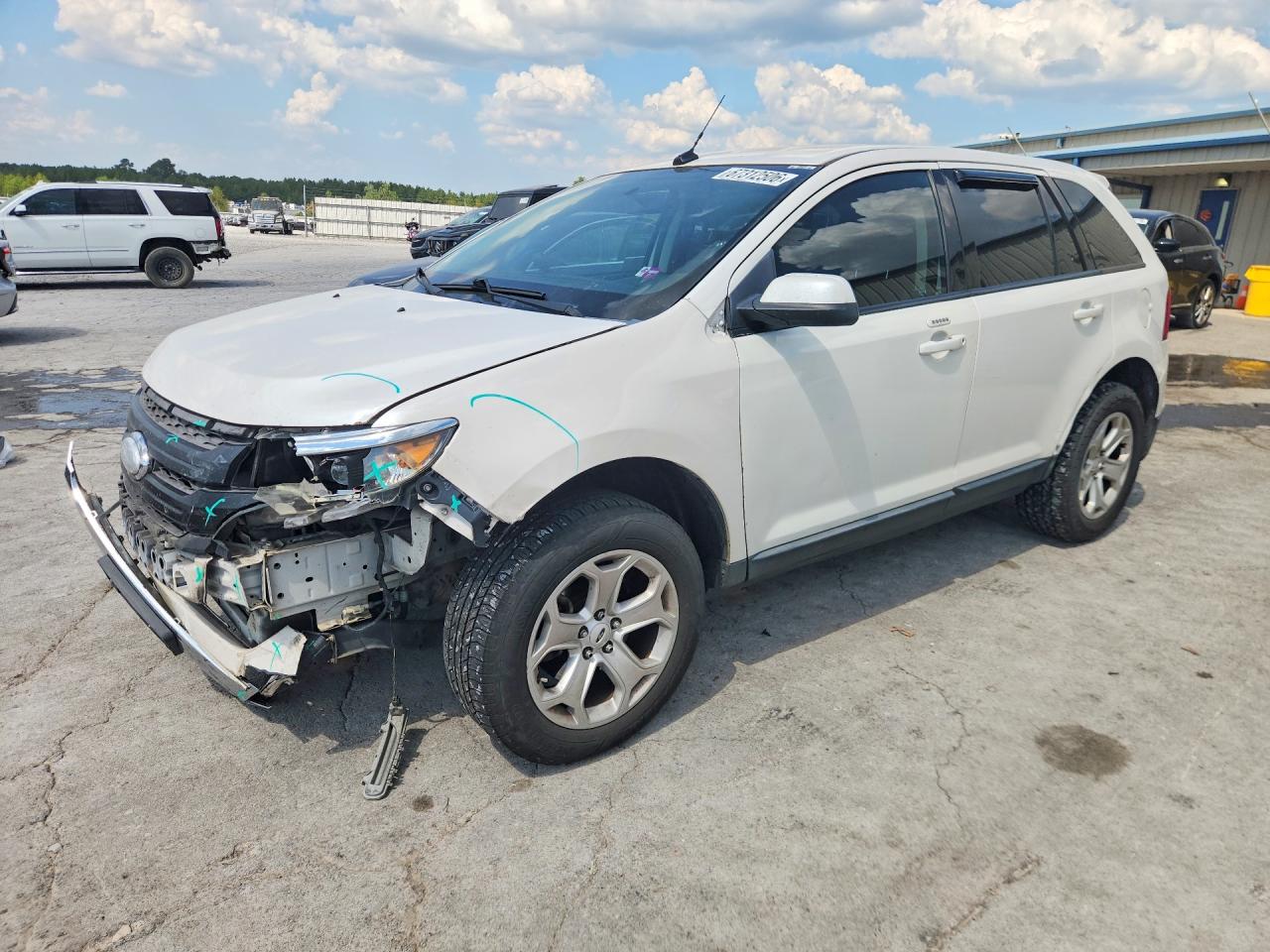 2014 Ford Edge Sel White vin: 2FMDK4JC5EBA06146