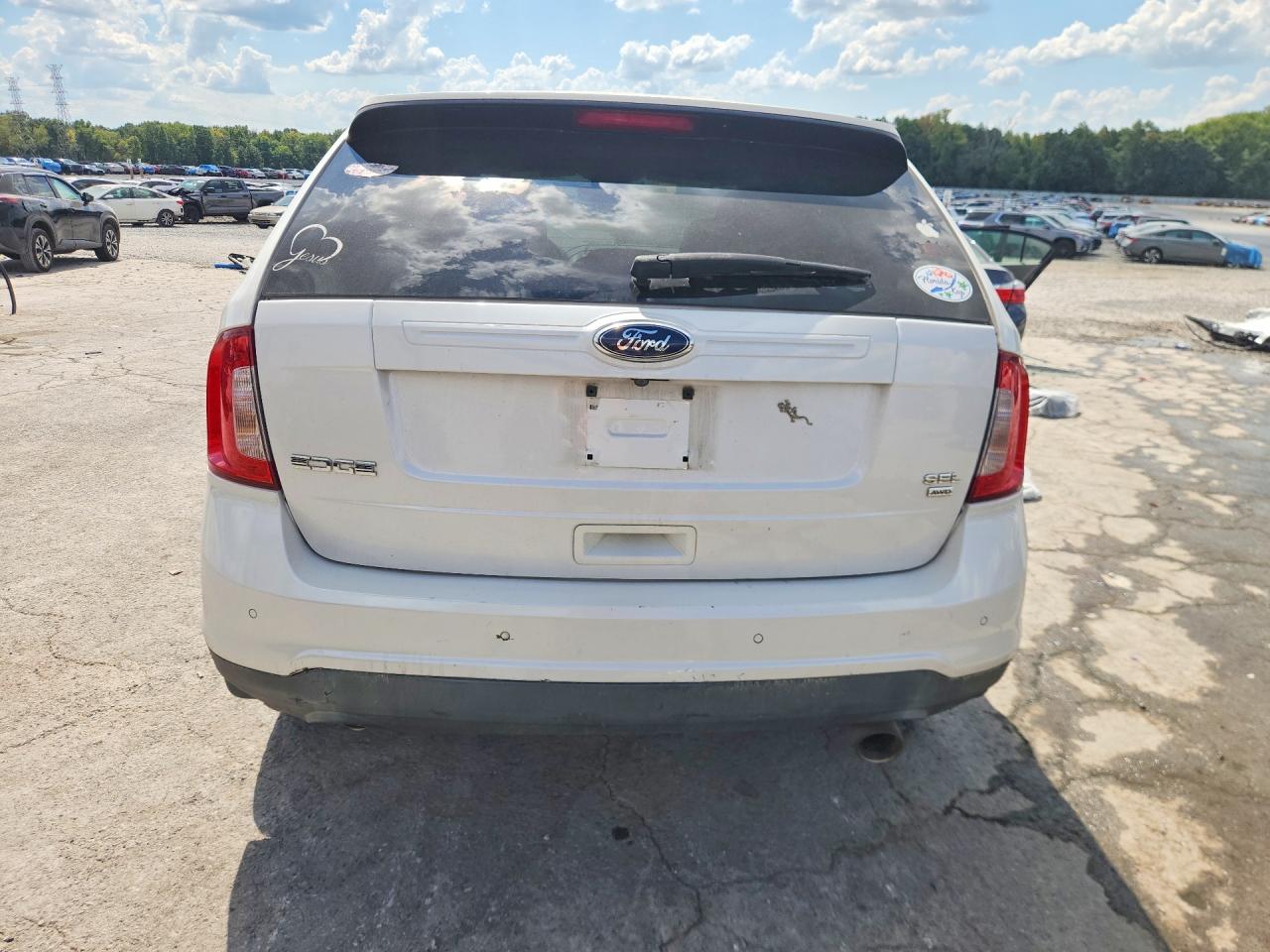 2014 Ford Edge Sel White vin: 2FMDK4JC5EBA06146