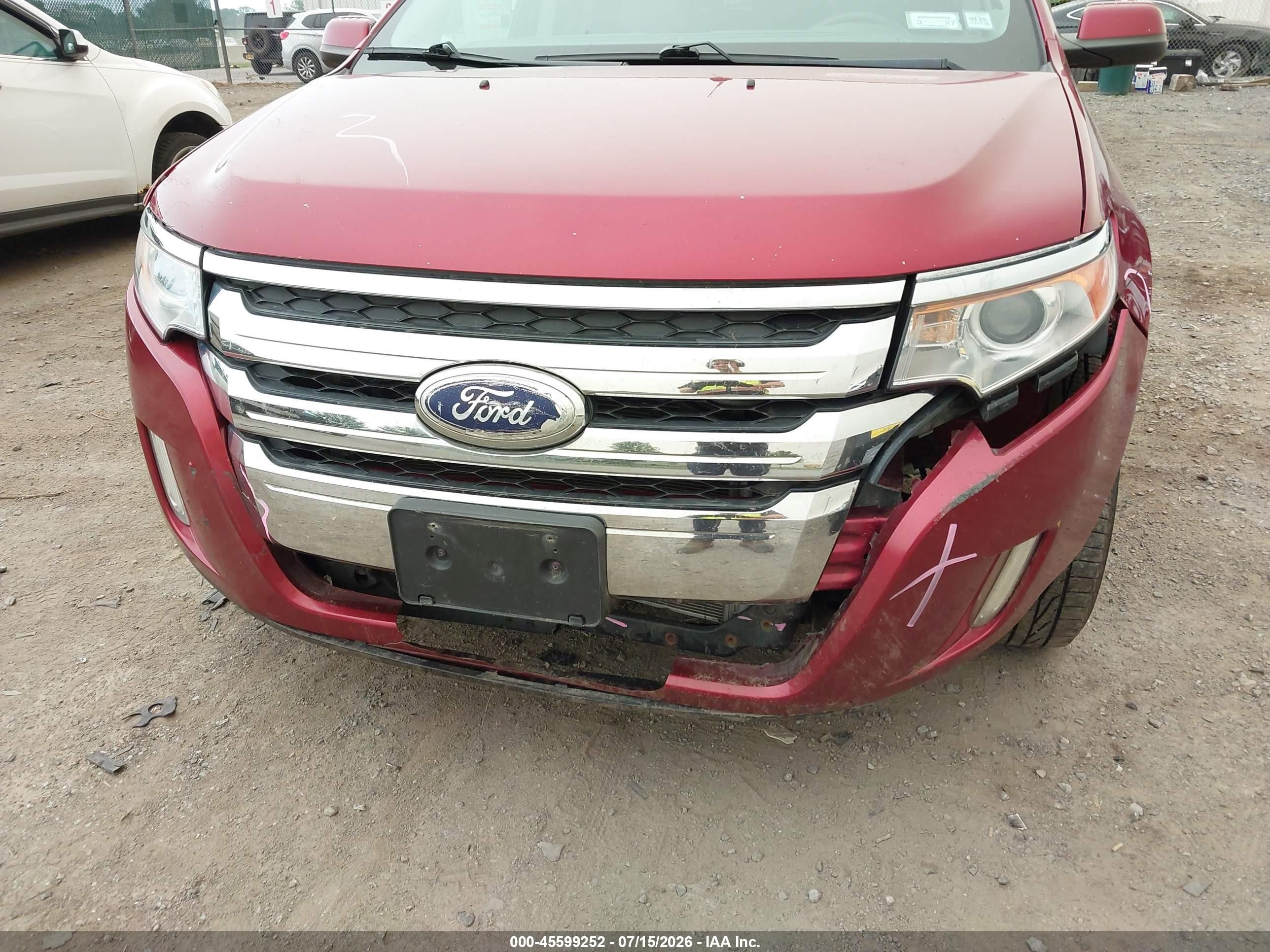 2014 Ford Edge Sel Red vin: 2FMDK4JC5EBA29328