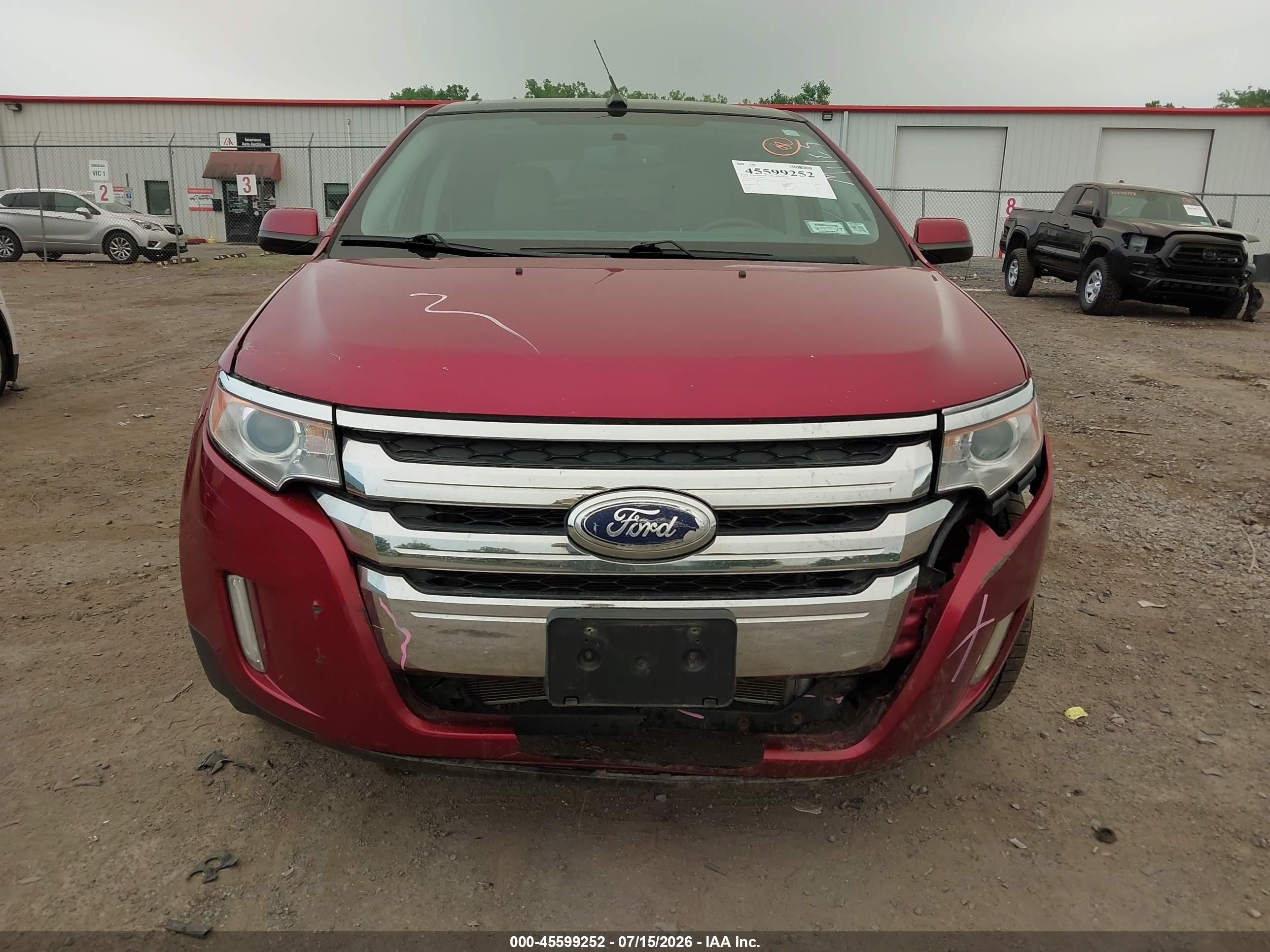 2014 Ford Edge Sel Red vin: 2FMDK4JC5EBA29328
