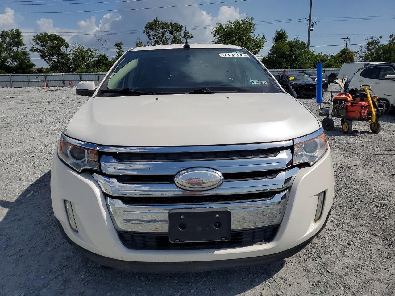 2014 Ford Edge Sel White vin: 2FMDK4JC5EBB27341