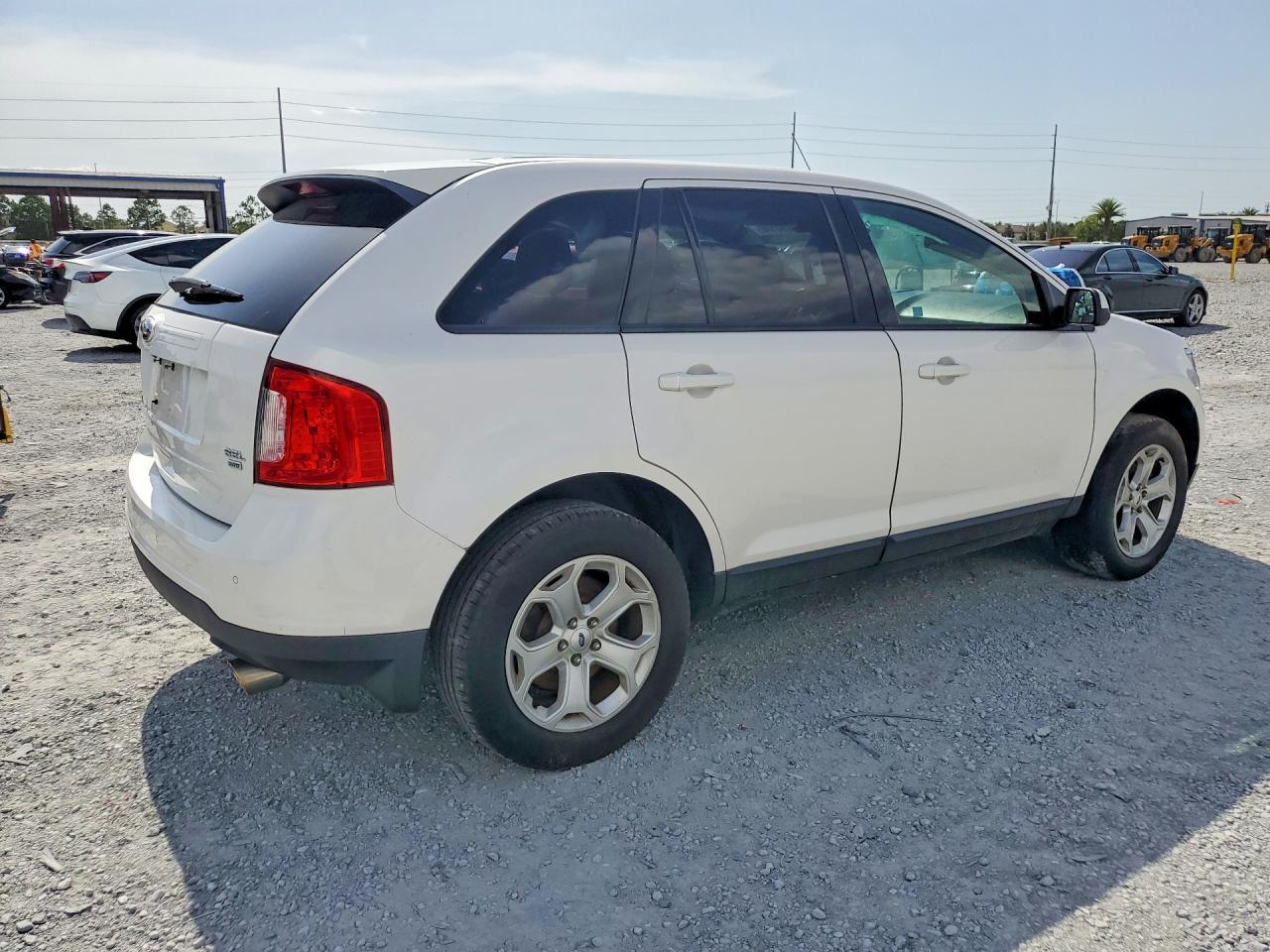 2014 Ford Edge Sel White vin: 2FMDK4JC5EBB27341