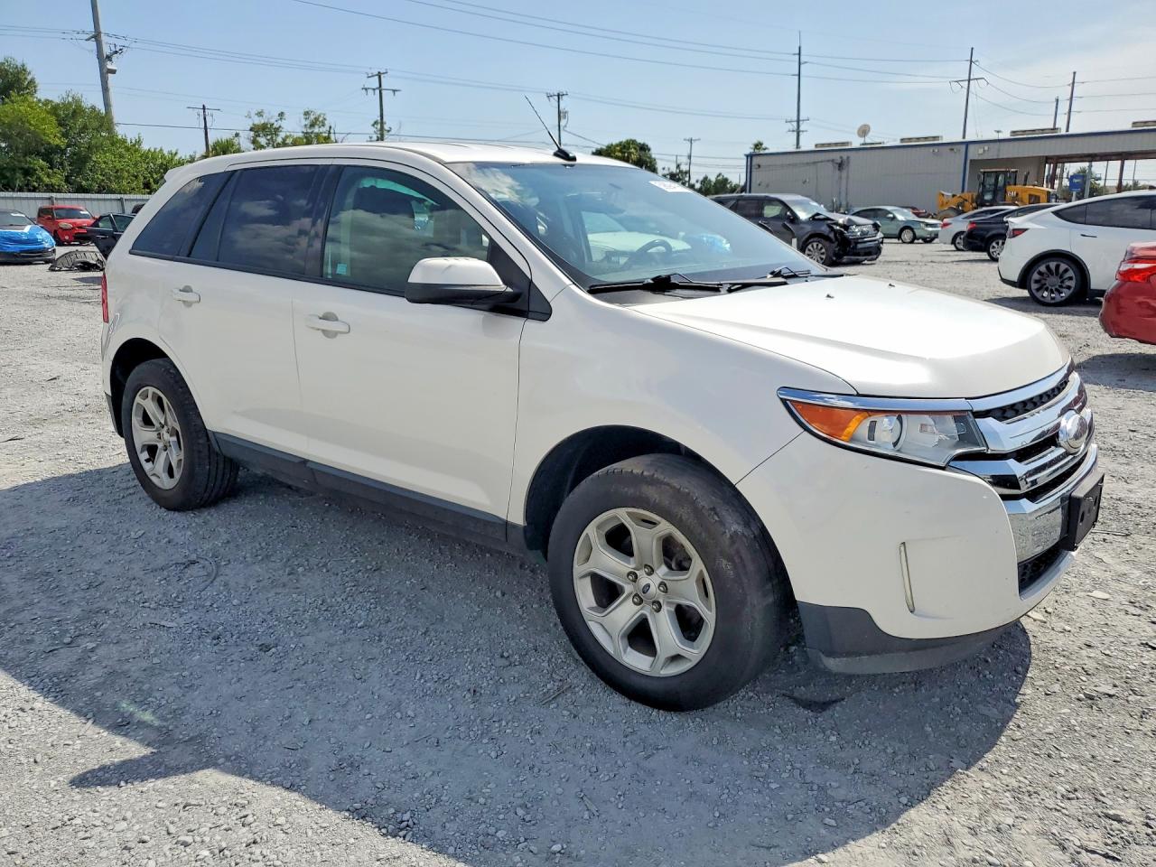 2014 Ford Edge Sel White vin: 2FMDK4JC5EBB27341